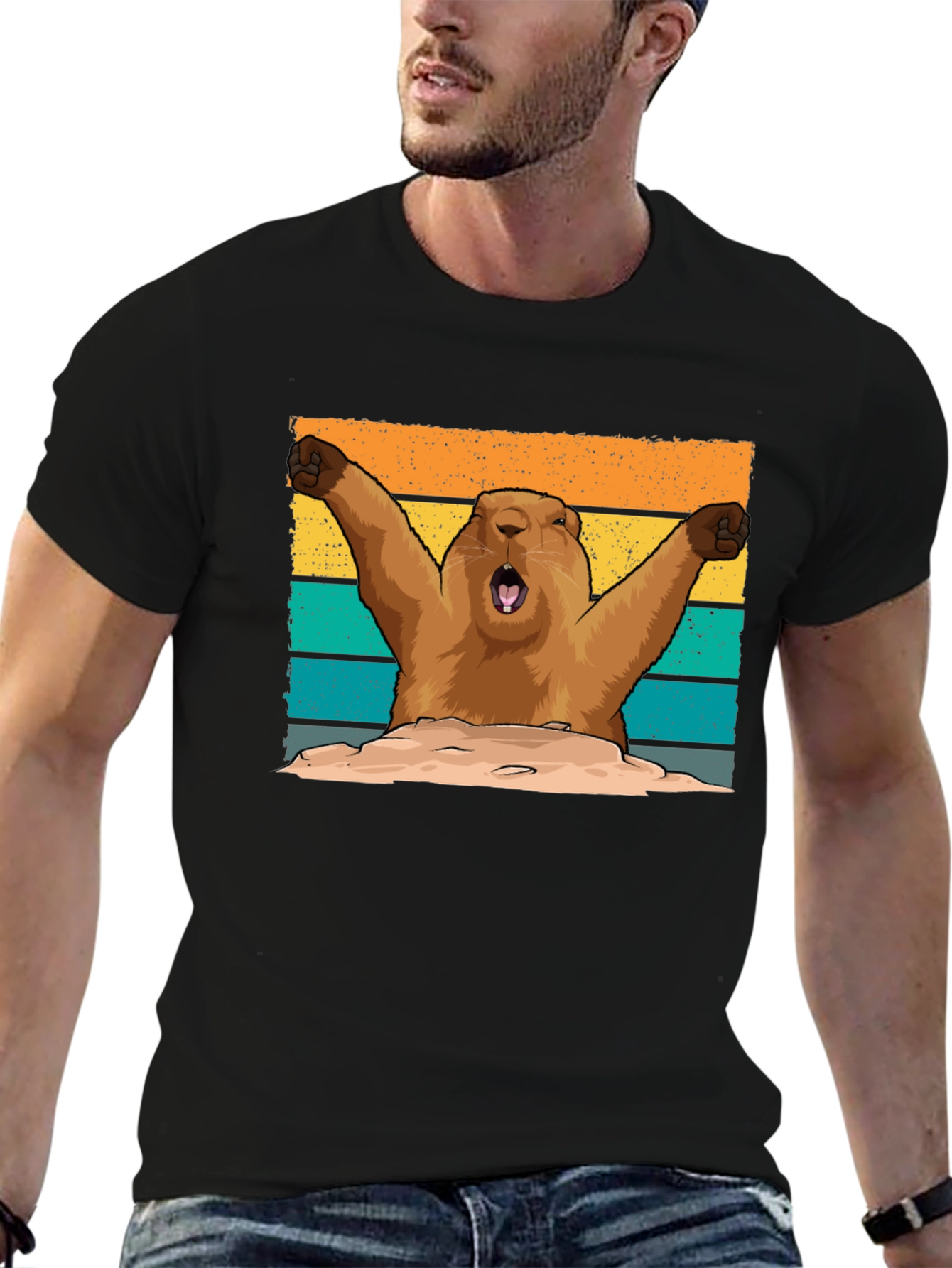 Groundhog Day T-Shirt: Retro Woodchuck Design