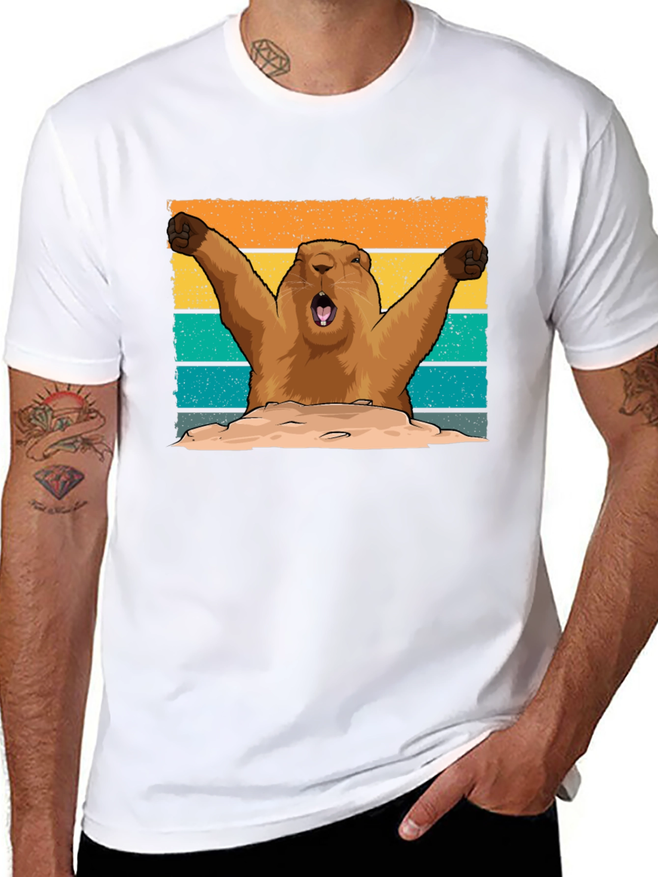 Groundhog Day T-Shirt: Retro Woodchuck Design