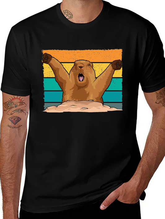 Groundhog Day T-Shirt: Retro Woodchuck Design