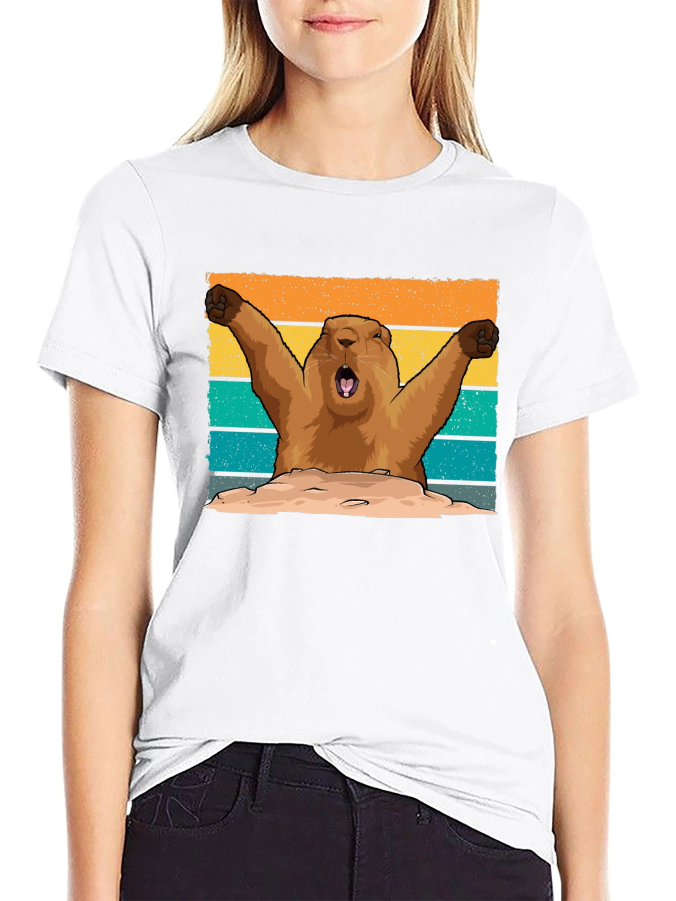 Groundhog Day T-Shirt: Retro Woodchuck Design