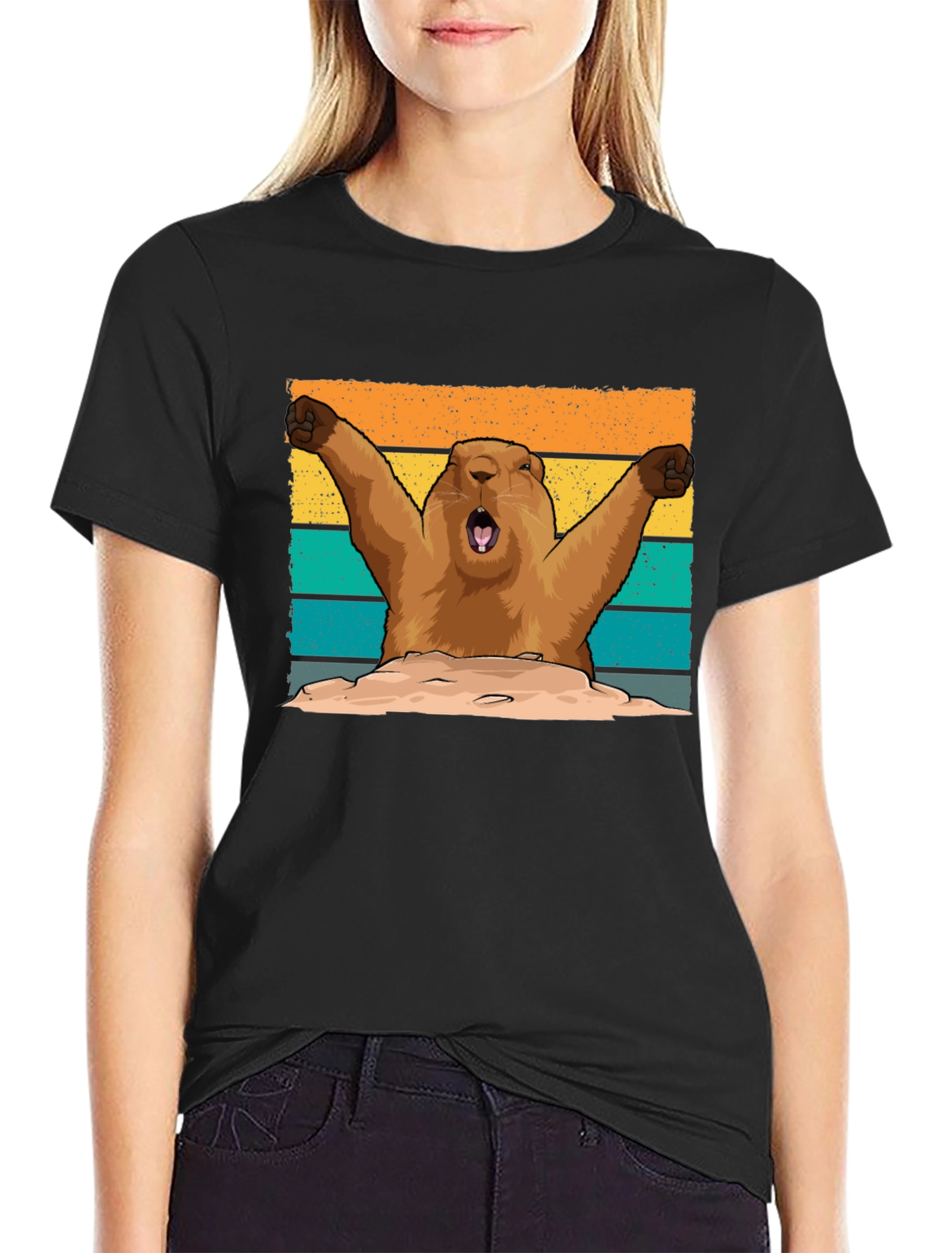 Groundhog Day T-Shirt: Retro Woodchuck Design