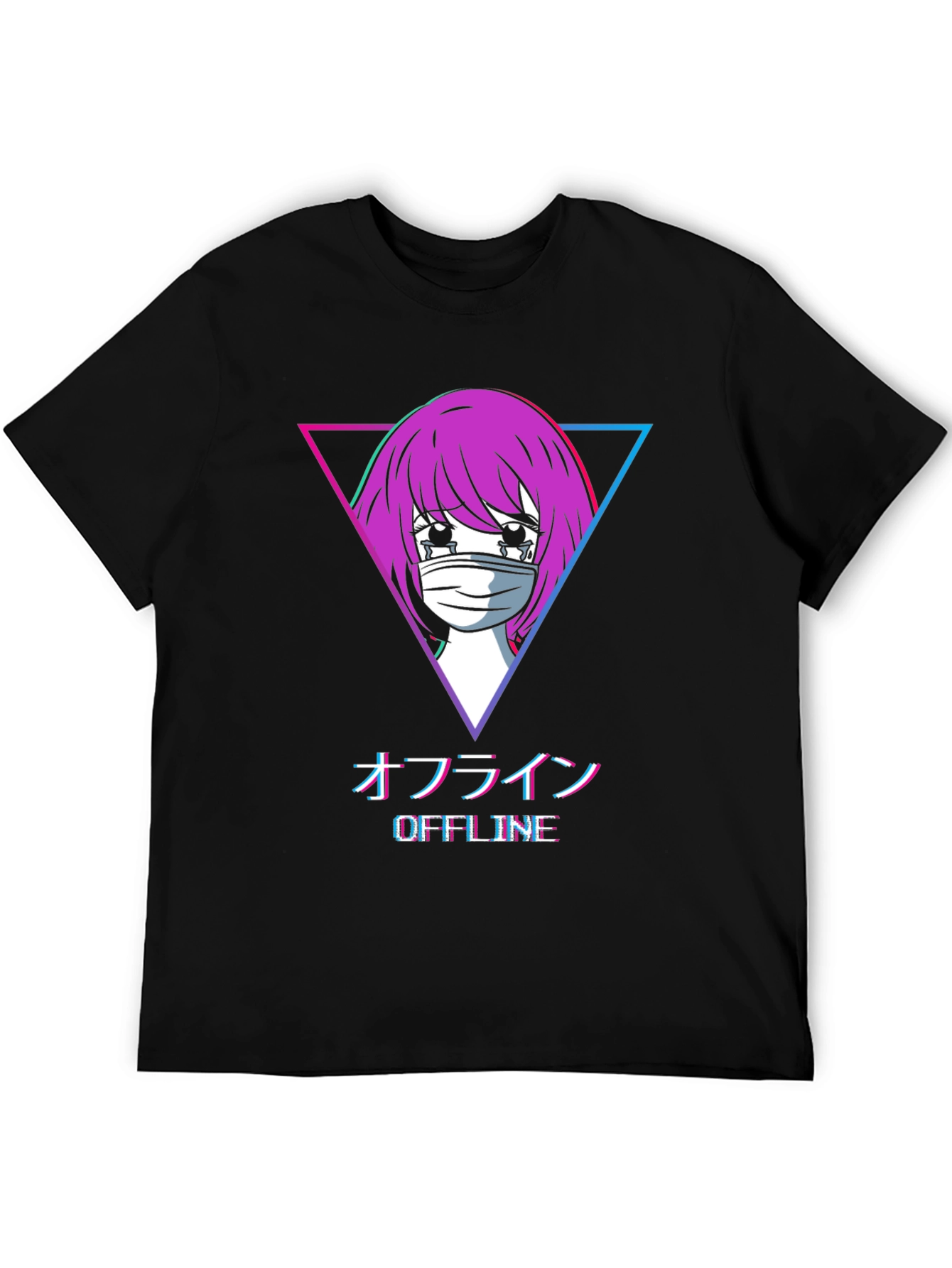 Offline Anime Girl Graphic T-Shirt