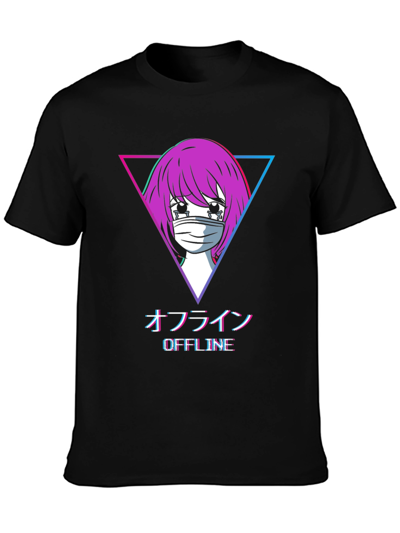 Offline Anime Girl Graphic T-Shirt