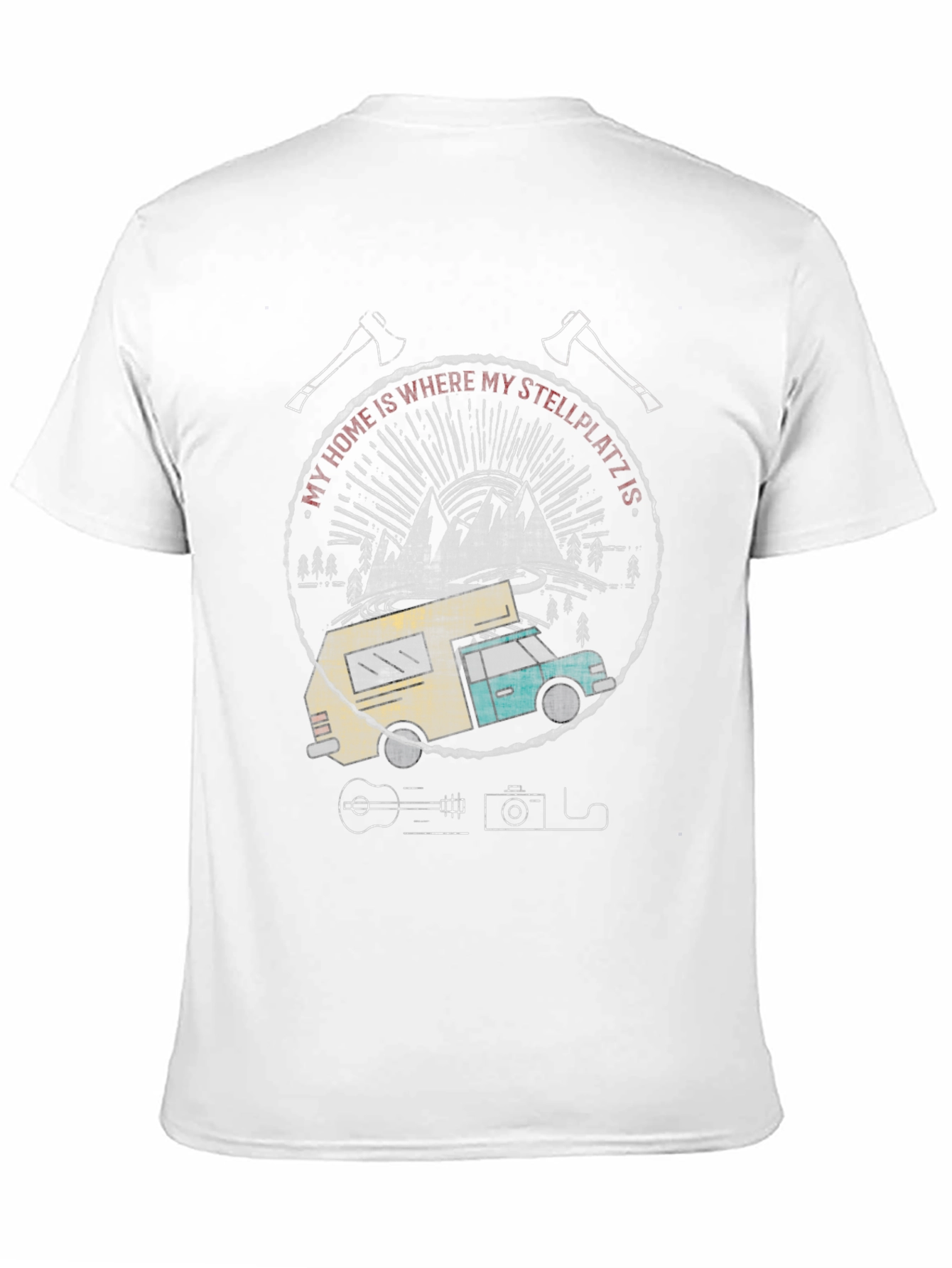 Stellplatz Camper T-Shirt - Adventure Ready