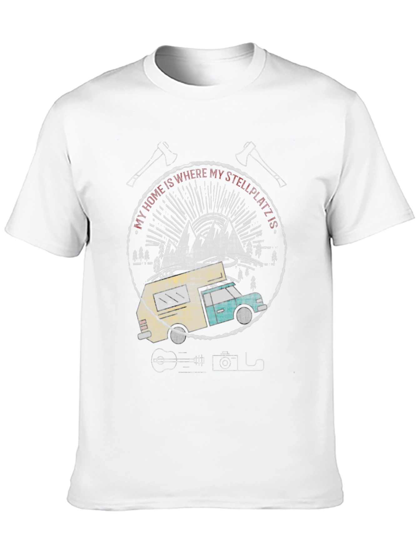 Stellplatz Camper T-Shirt - Adventure Ready