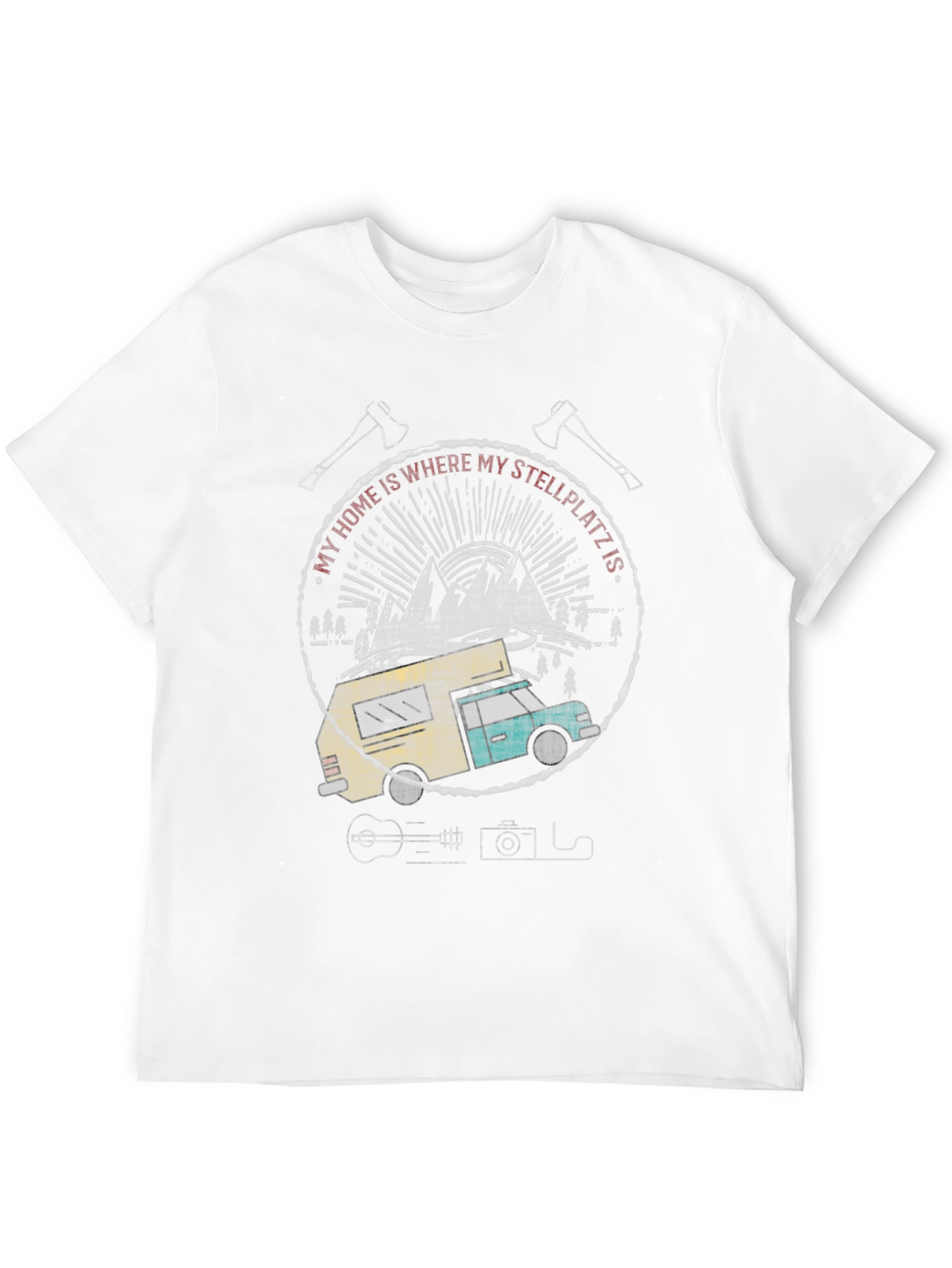 Stellplatz Camper T-Shirt - Adventure Ready