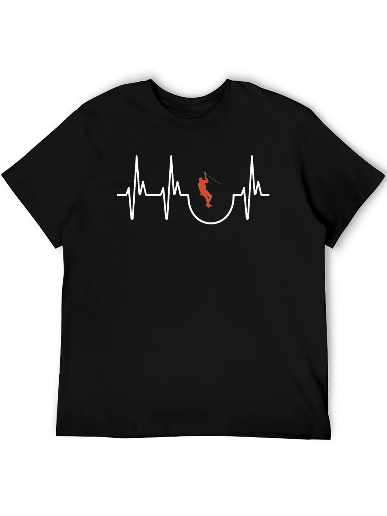Climbing Heartbeat Graphic Tee - Black