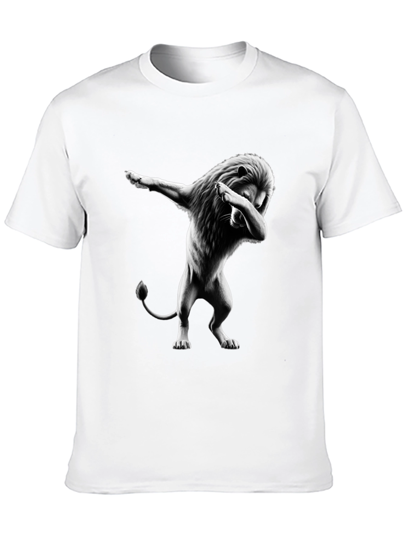 Dabbing Lion Graphic T-Shirt - Black