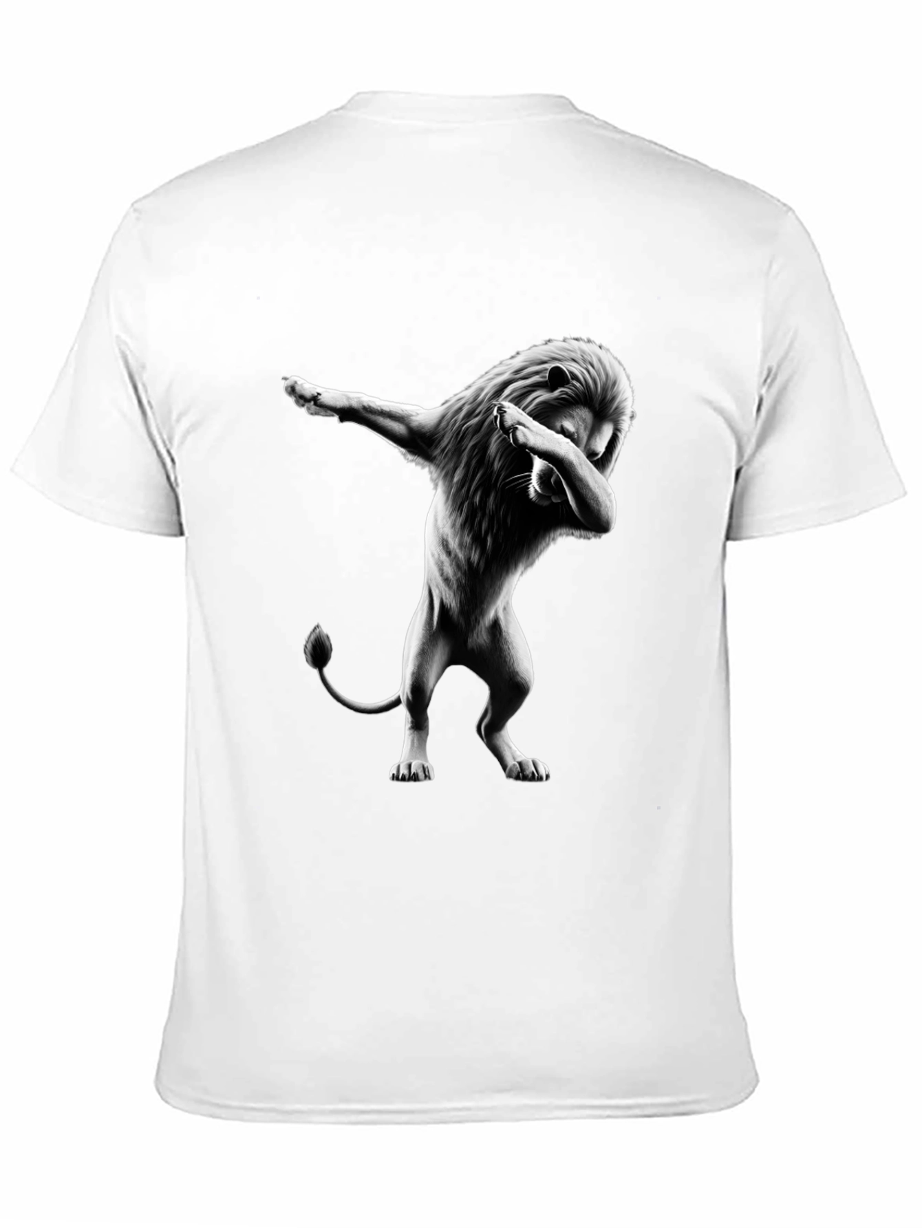 Dabbing Lion Graphic T-Shirt - Black