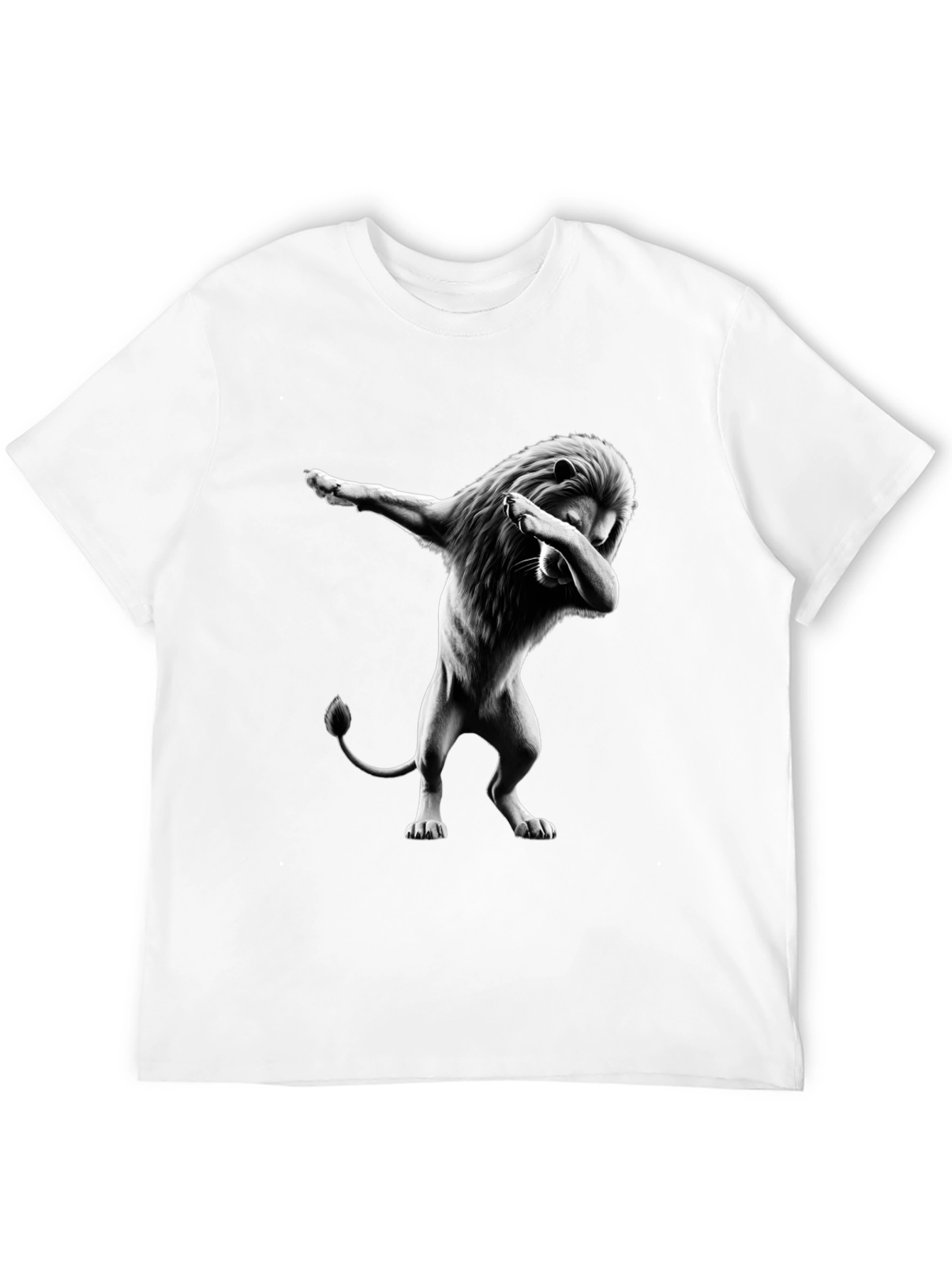 Dabbing Lion Graphic T-Shirt - Black