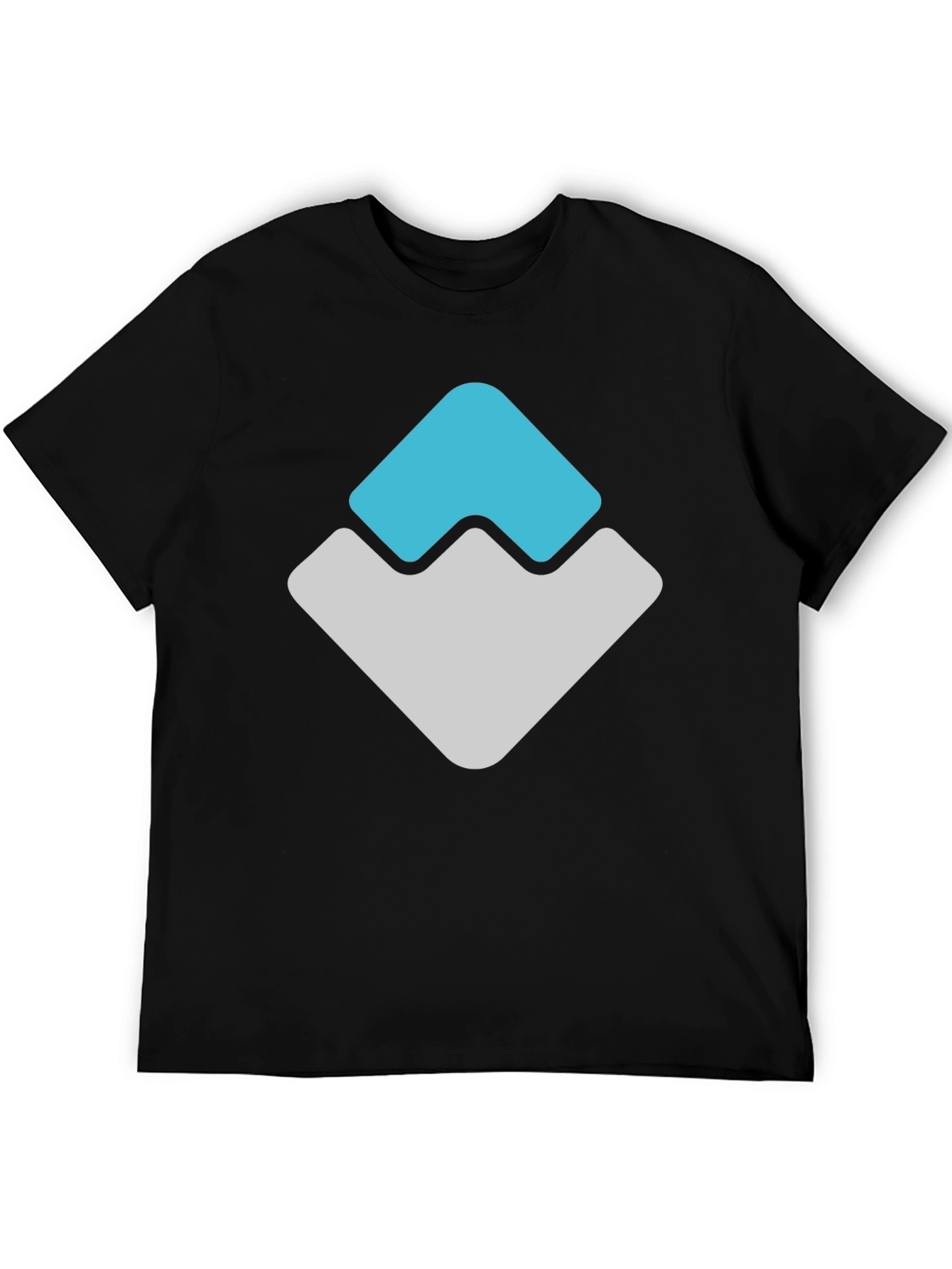 Modern Logo Graphic Print Black T-Shirt
