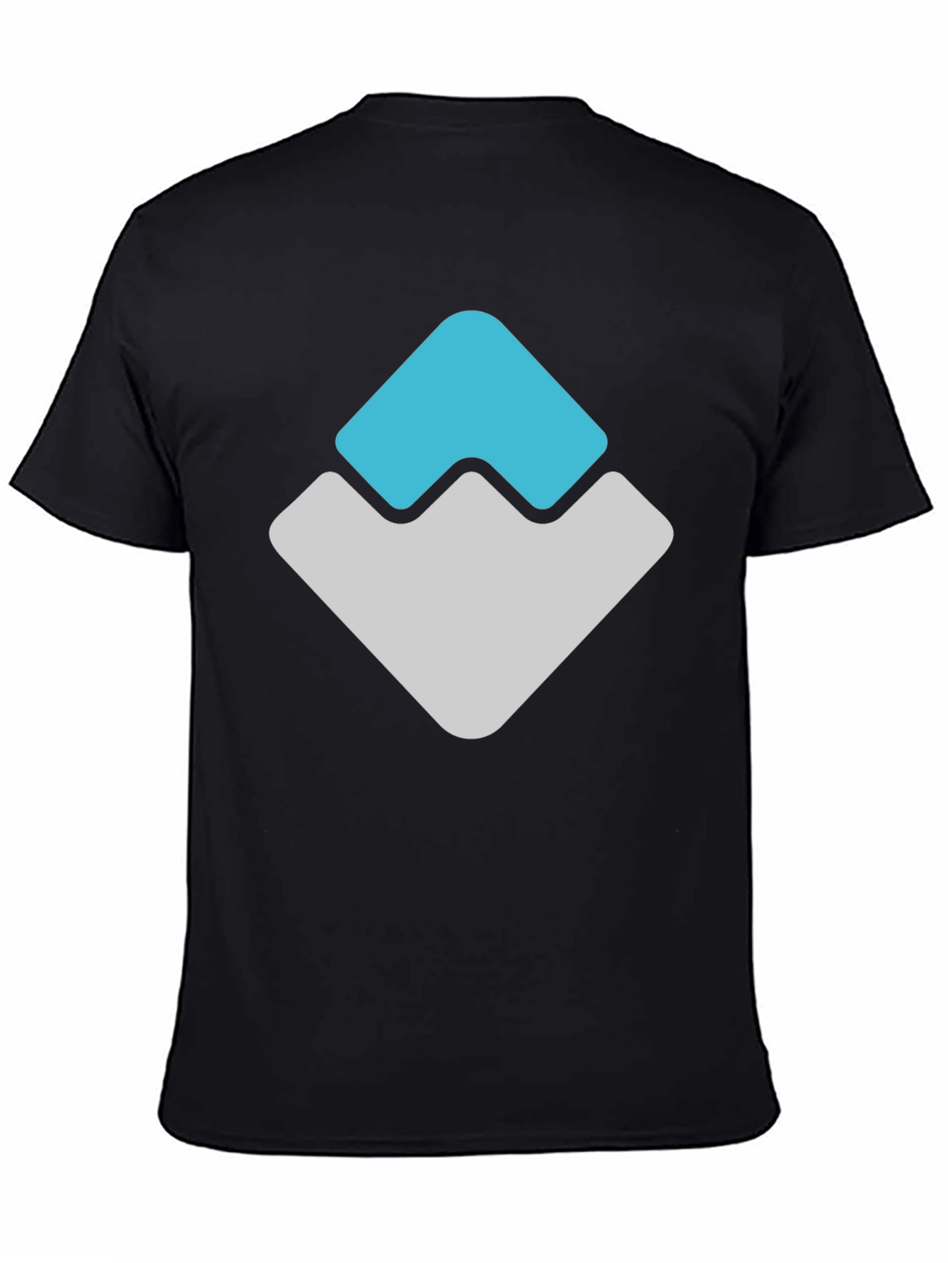 Modern Logo Graphic Print Black T-Shirt