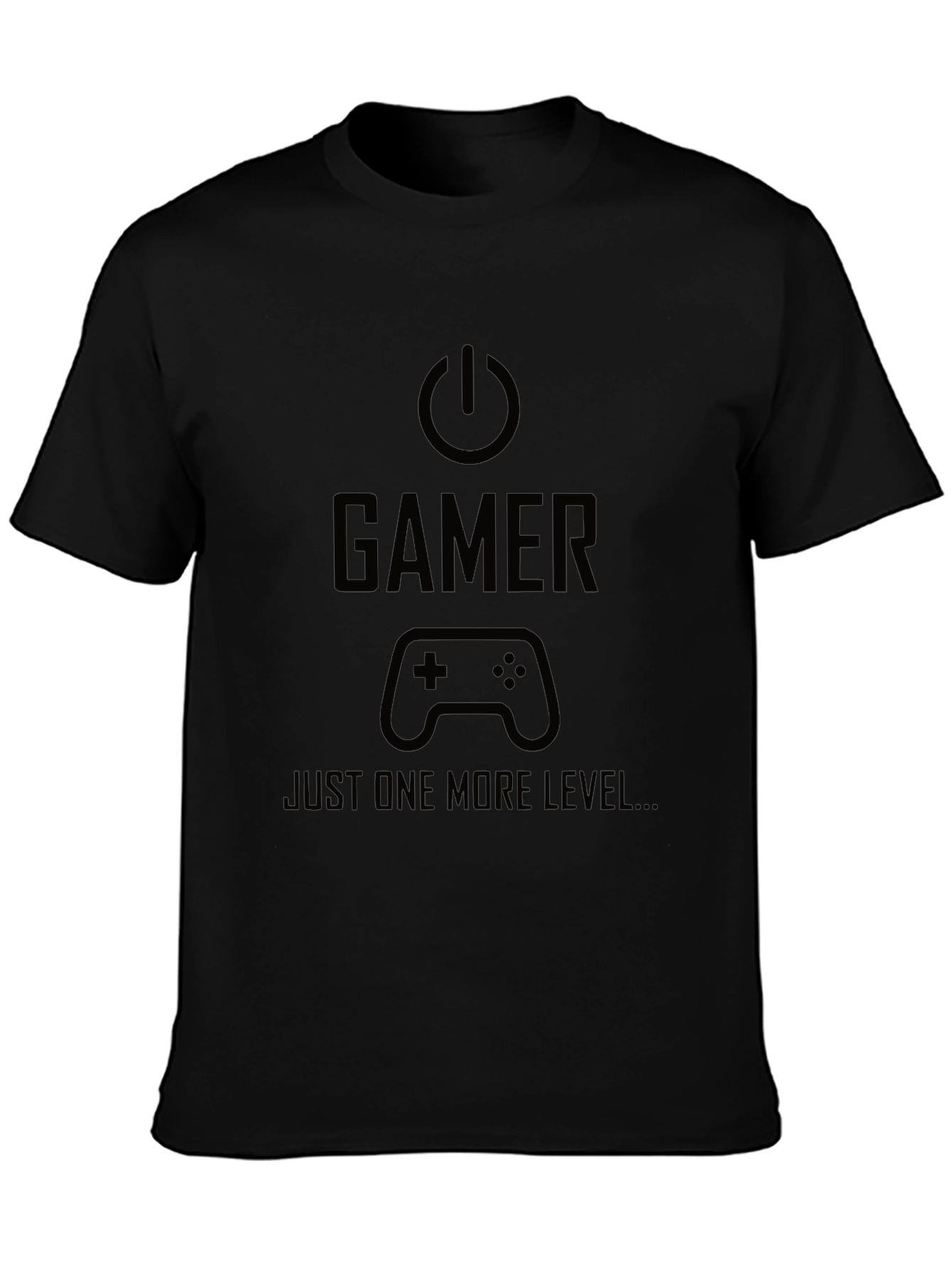 Gamer Just One More Level Black T-Shirt
