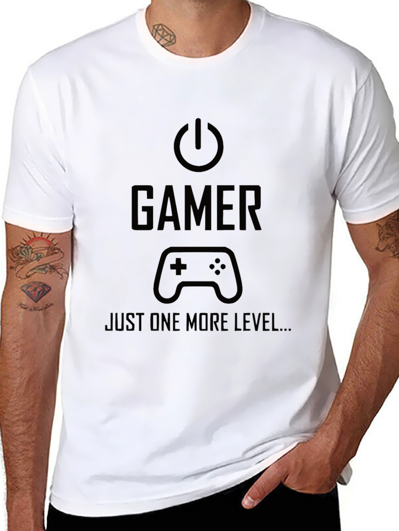 Gamer Just One More Level Black T-Shirt