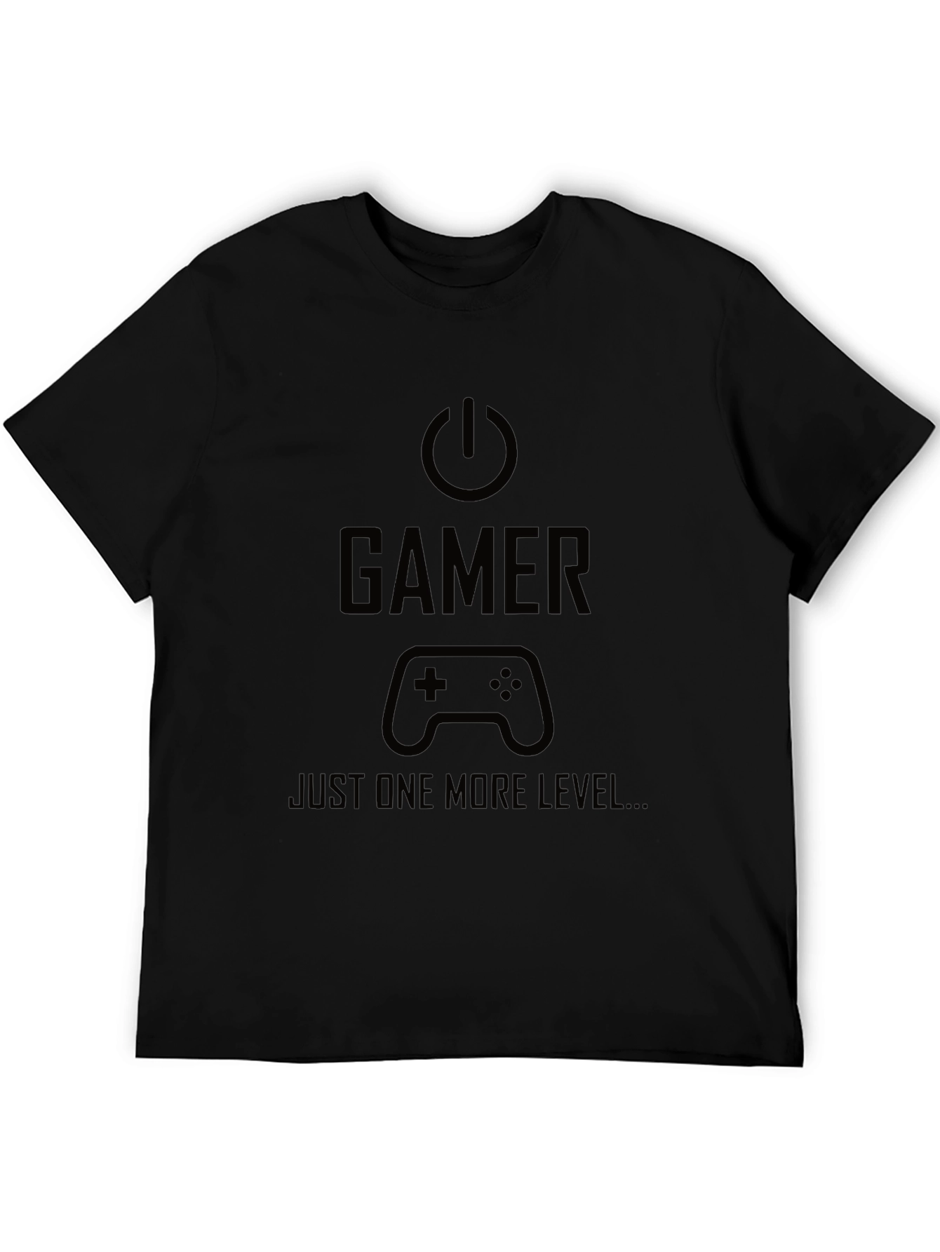 Gamer Just One More Level Black T-Shirt