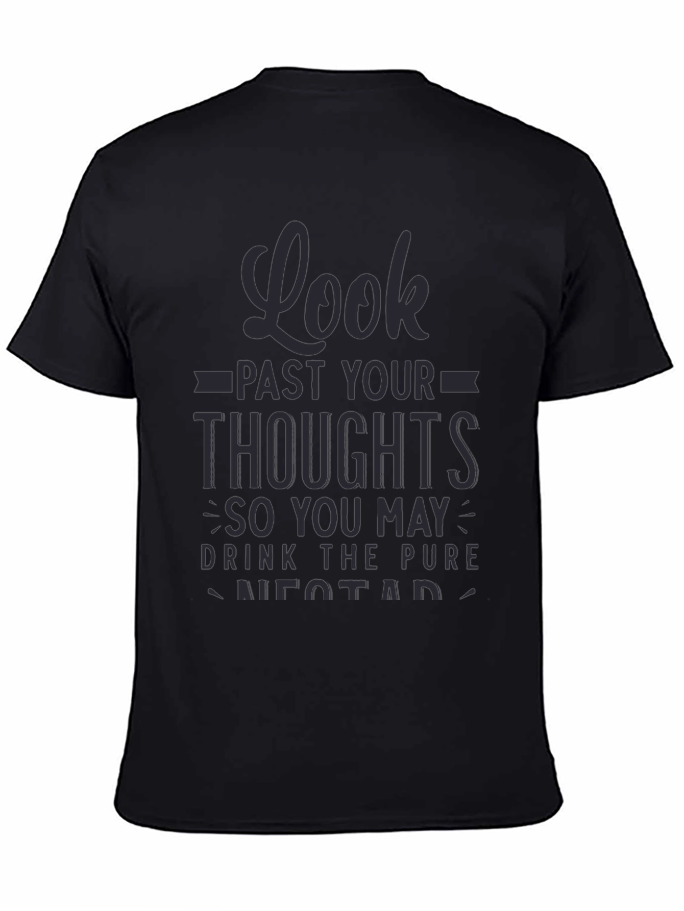 Look Past Your Thoughts Mens Black T-Shirt