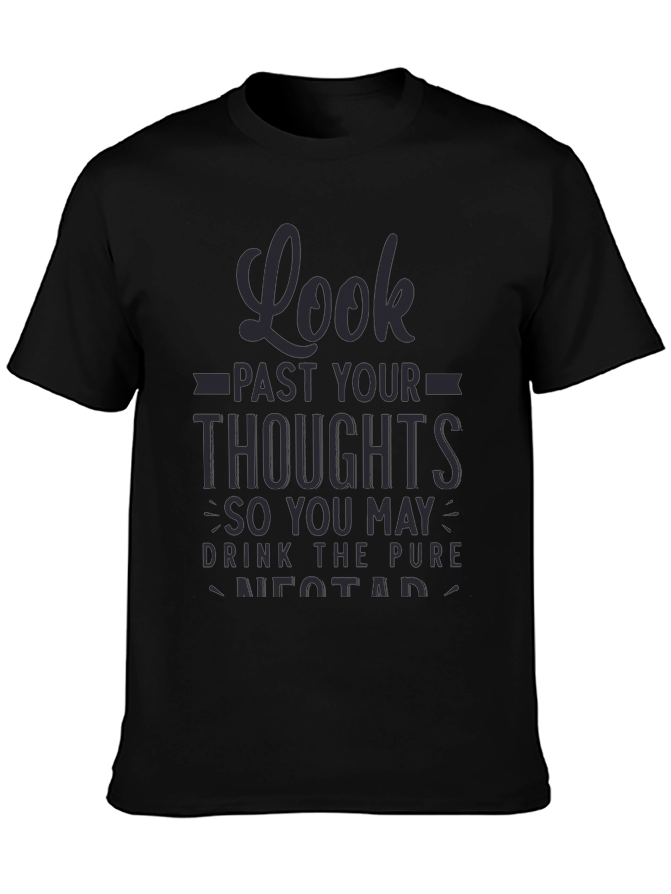 Look Past Your Thoughts Mens Black T-Shirt
