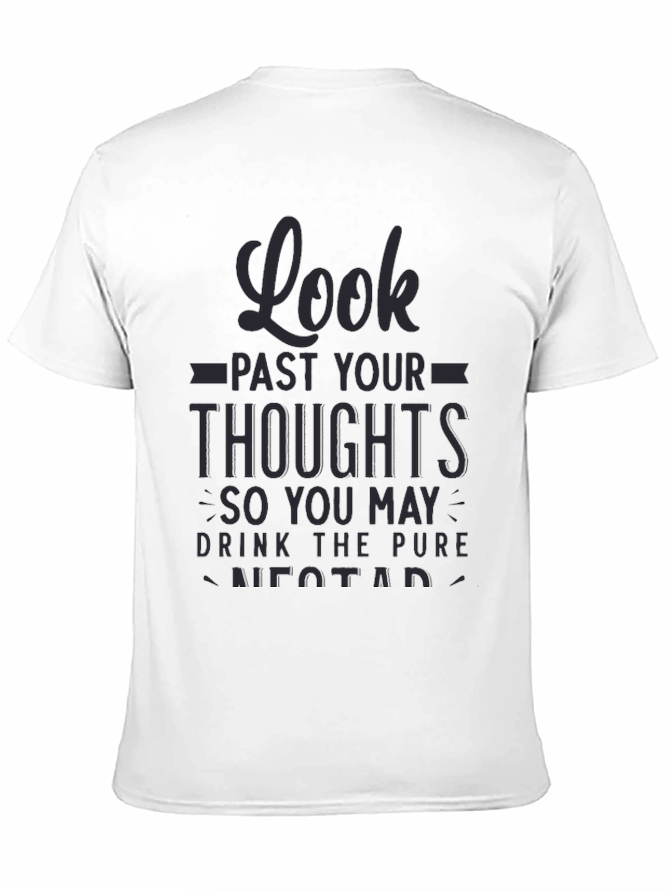 Look Past Your Thoughts Mens Black T-Shirt