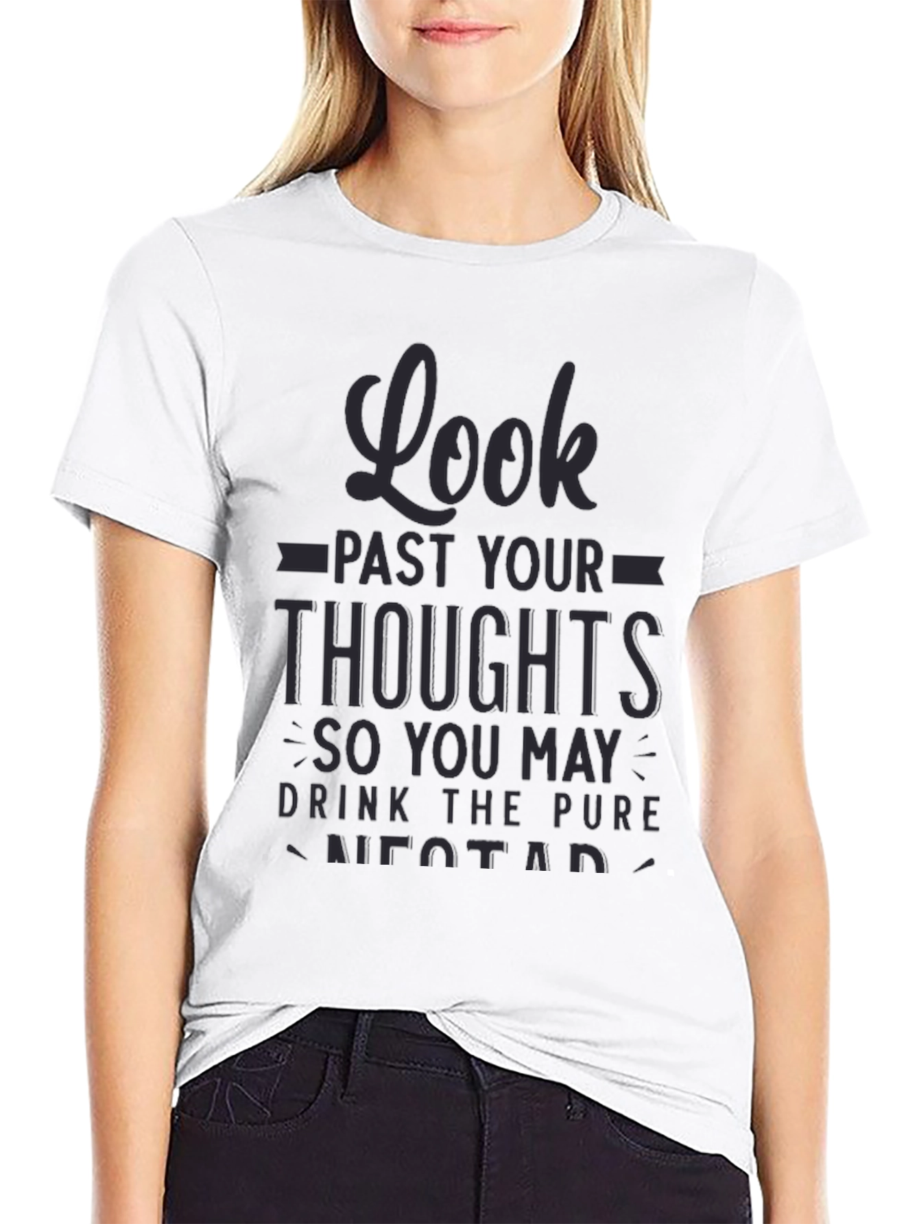 Look Past Your Thoughts Mens Black T-Shirt