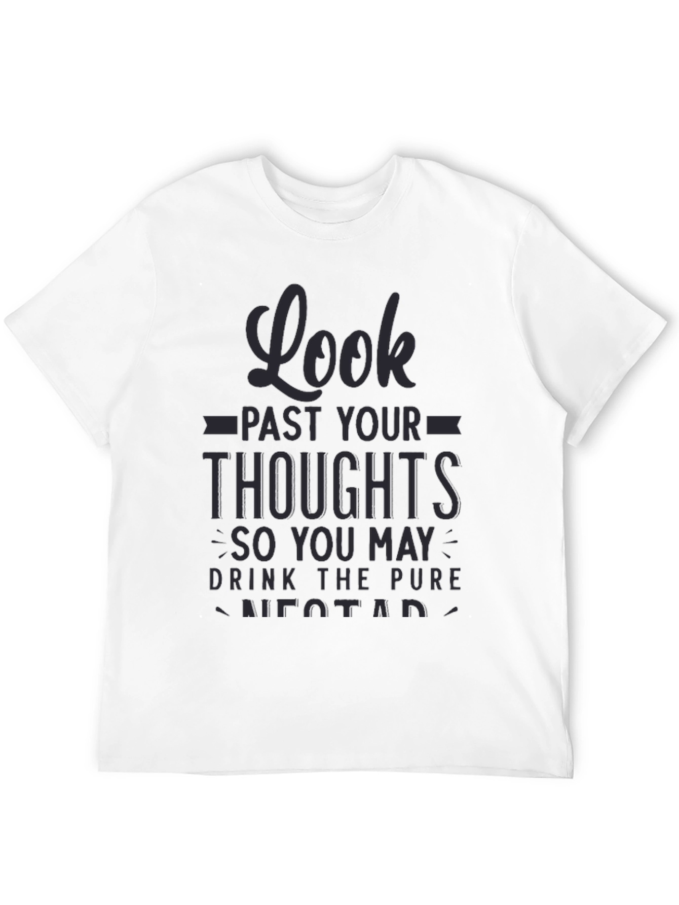 Look Past Your Thoughts Mens Black T-Shirt