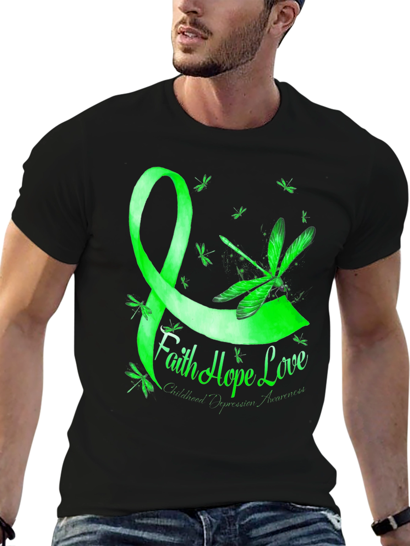 Faith Hope Love Childhood Depression Awareness T-Shirt