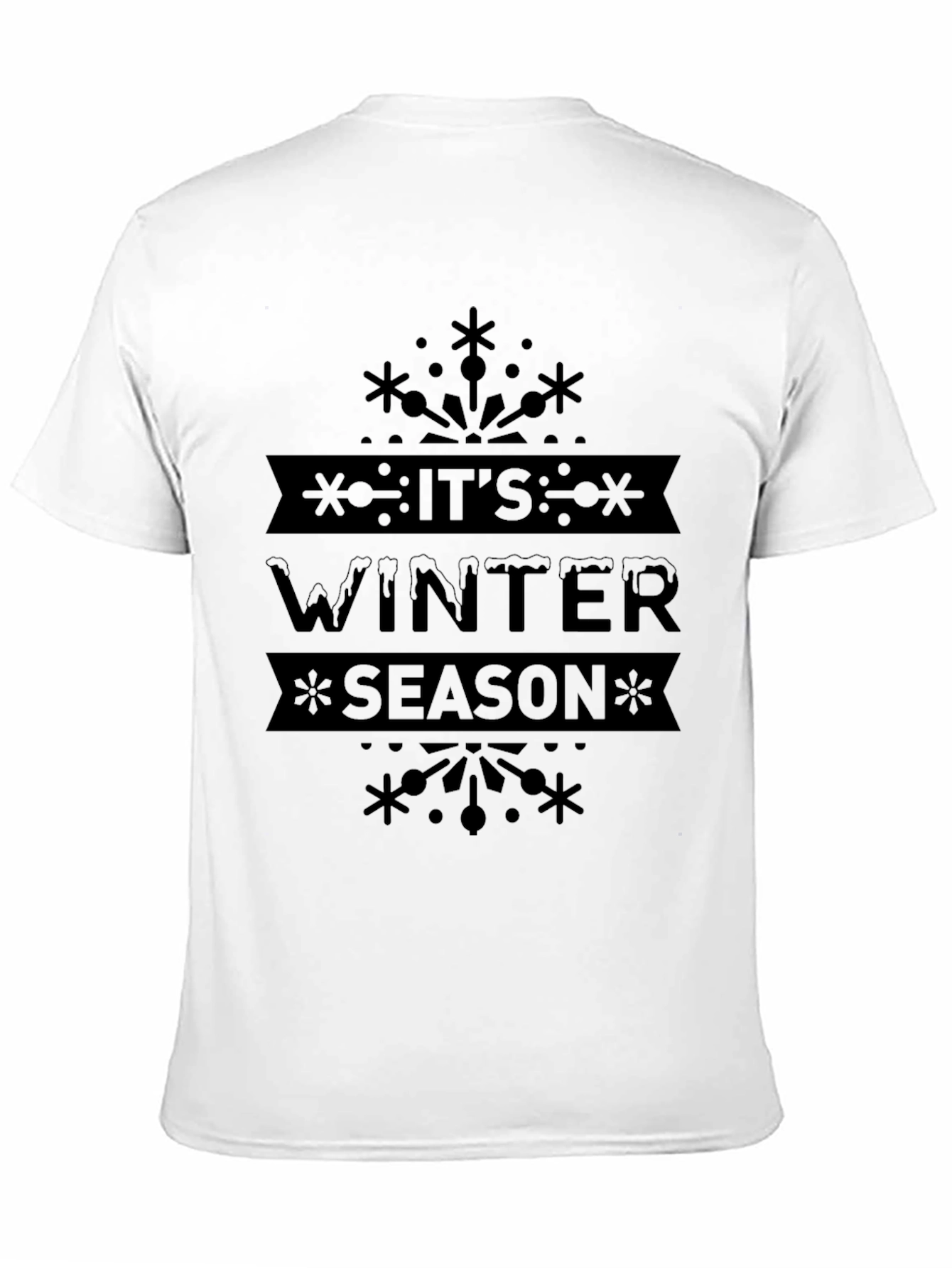 Its Winter Season Black T-Shirt