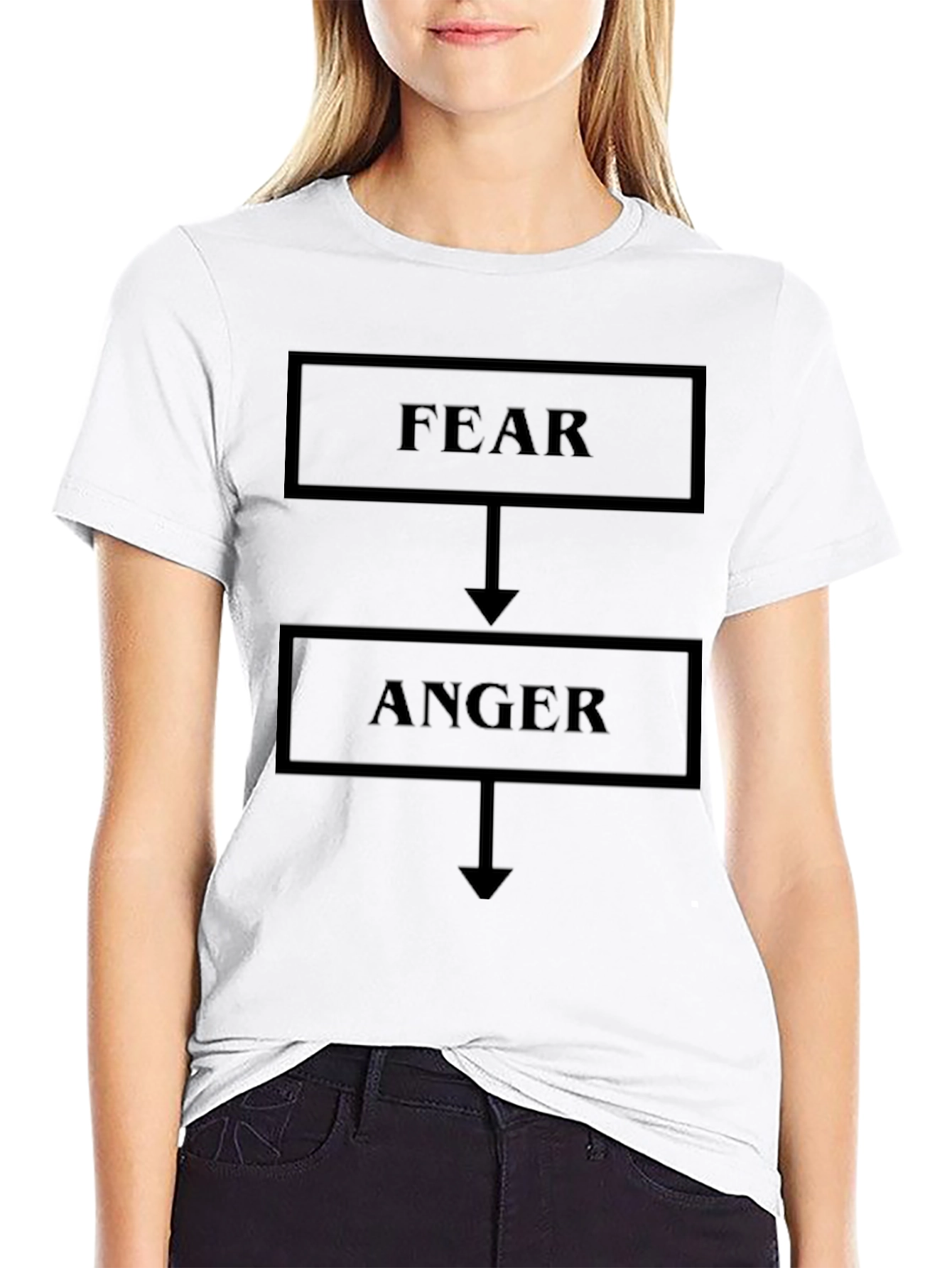 Fear Leads to Anger Mens Graphic T-Shirt