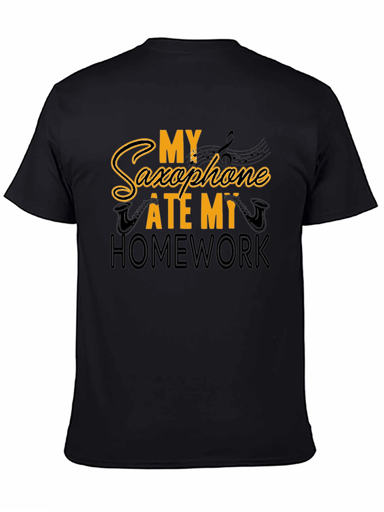 Saxophone Ate My Homework Funny Musician T-Shirt