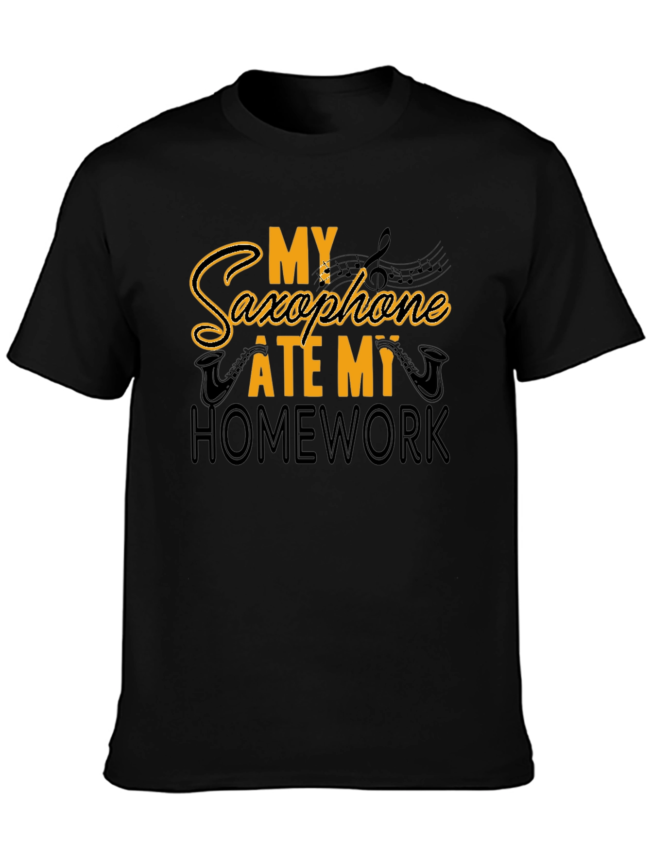 Saxophone Ate My Homework Funny Musician T-Shirt