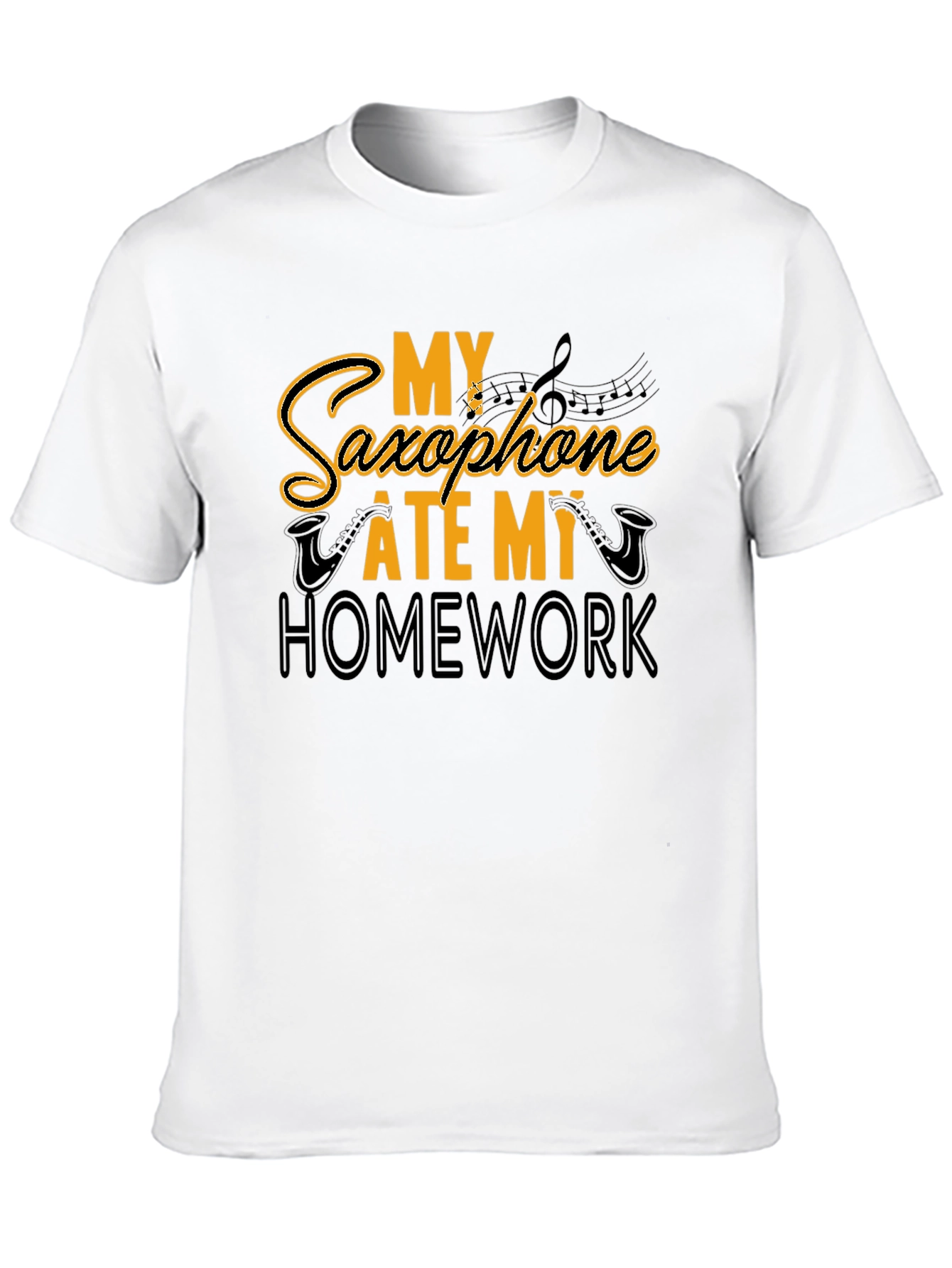 Saxophone Ate My Homework Funny Musician T-Shirt