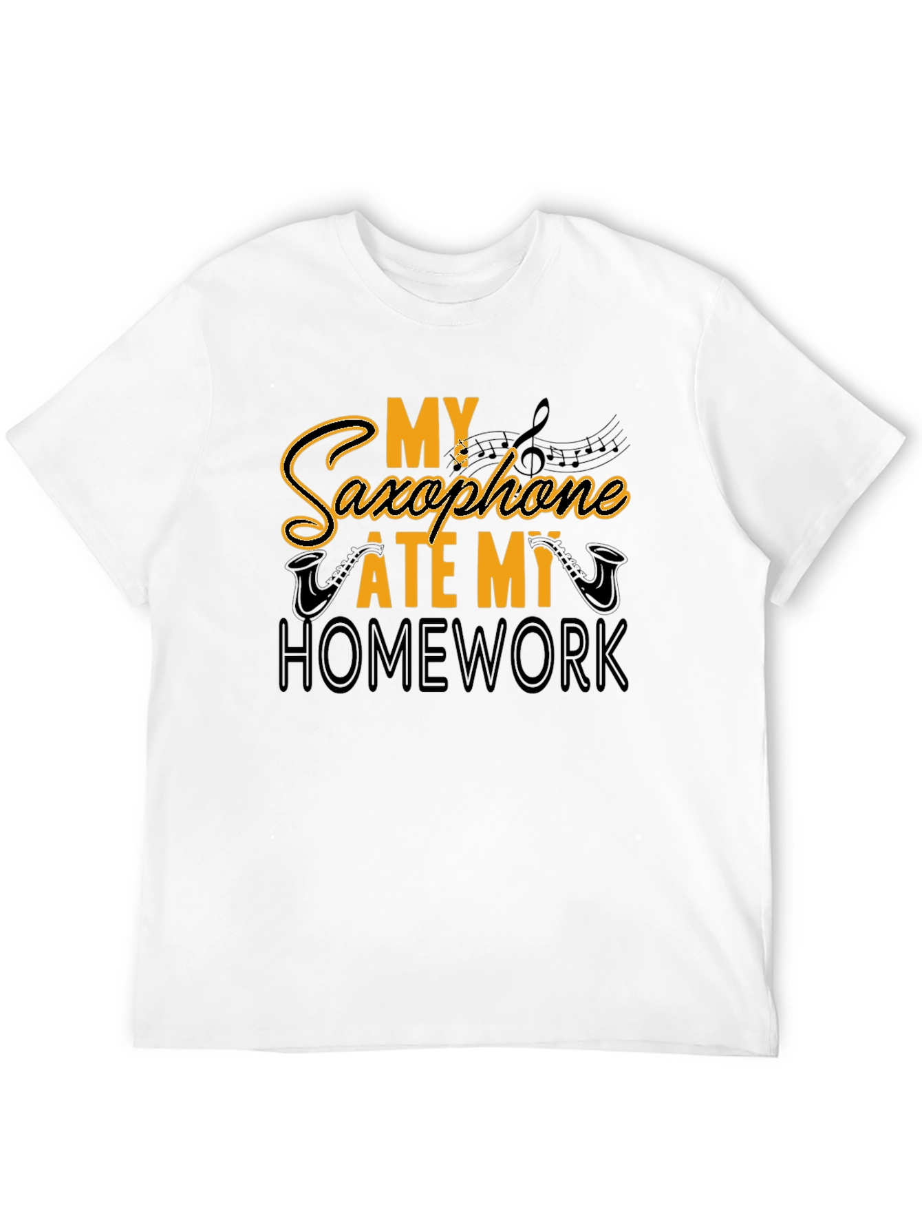 Saxophone Ate My Homework Funny Musician T-Shirt