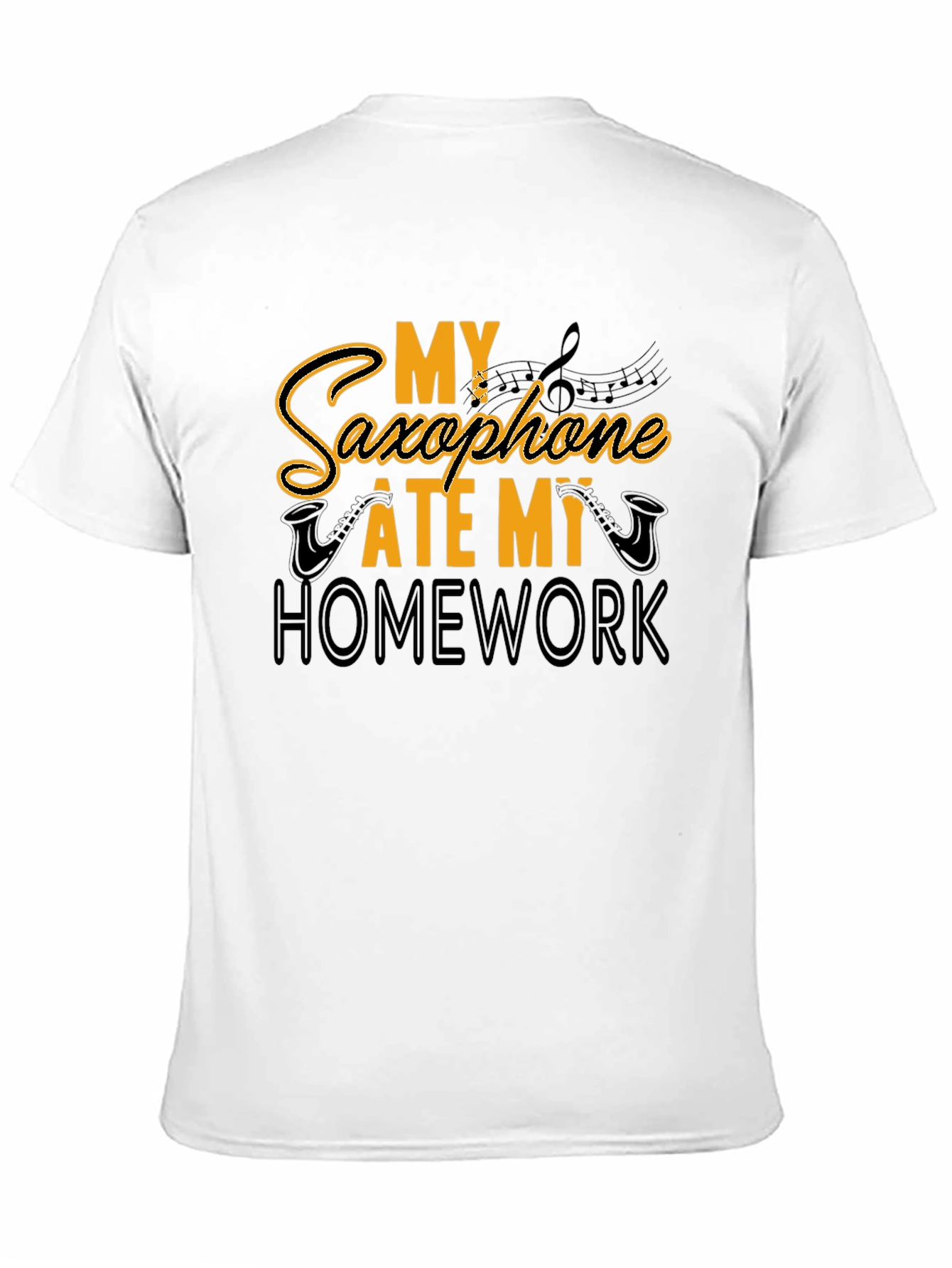 Saxophone Ate My Homework Funny Musician T-Shirt