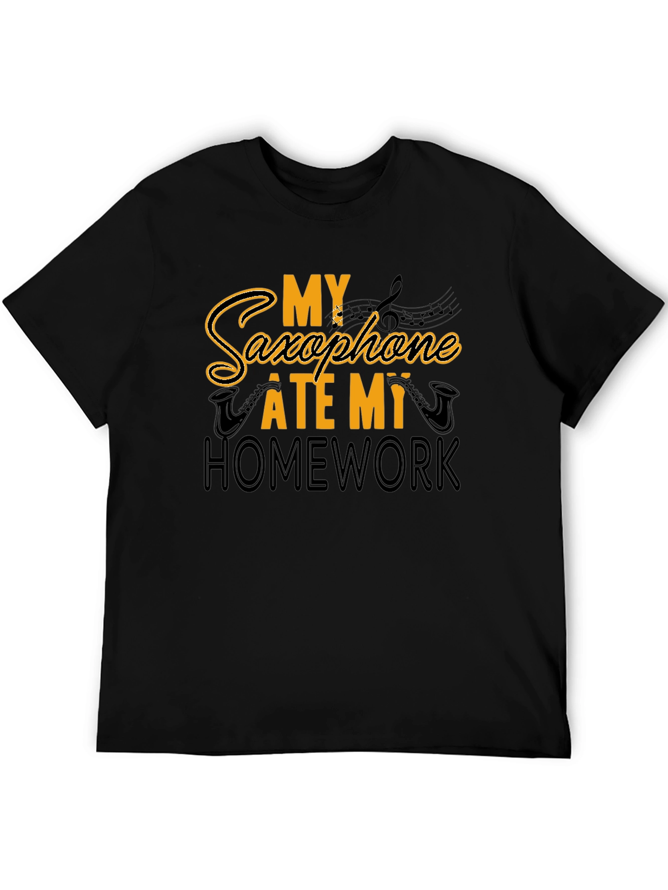 Saxophone Ate My Homework Funny Musician T-Shirt
