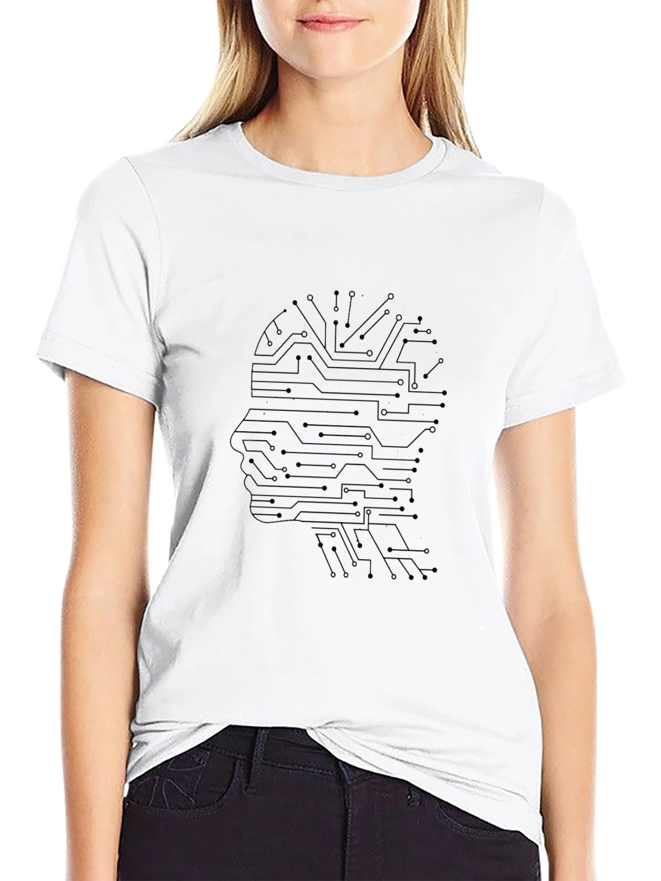 Tech Mind T-Shirt - Circuit Board Brain Design