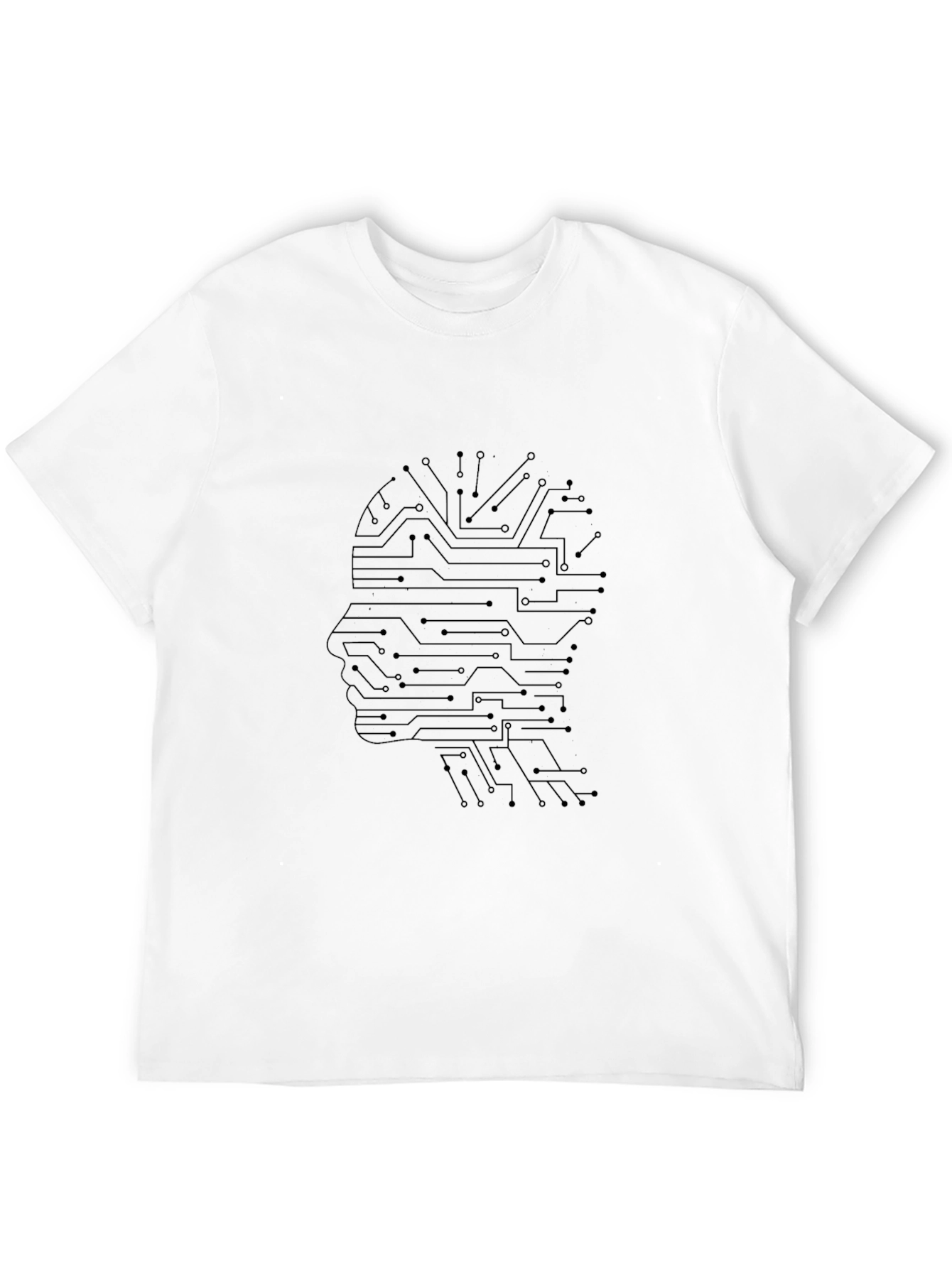 Tech Mind T-Shirt - Circuit Board Brain Design