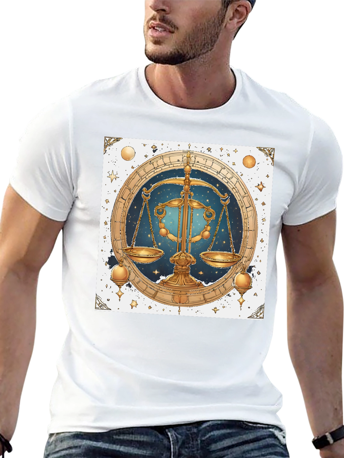 Libra Zodiac Graphic Tee - Stylish Black Shirt