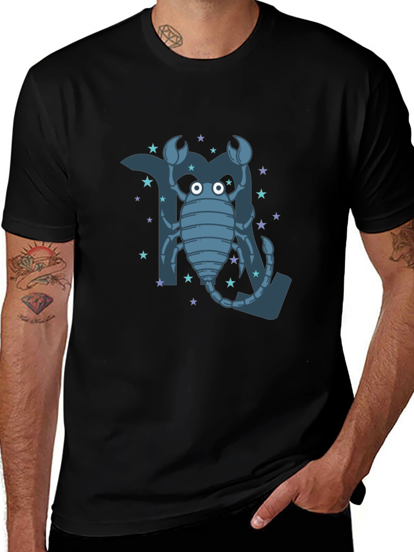 Scorpio Zodiac T-Shirt - Cartoon Style