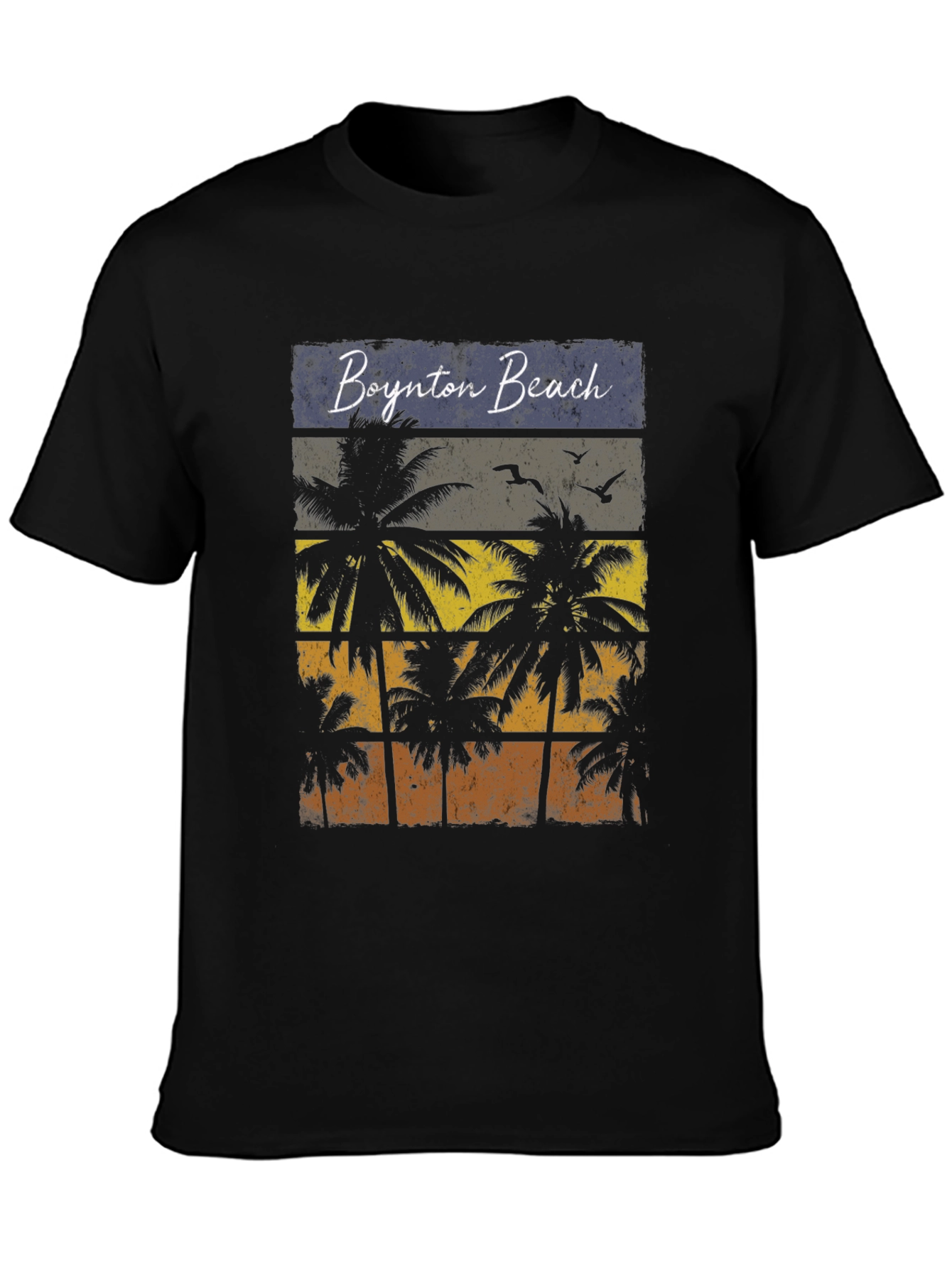 Boynton Beach Retro Palm Tree Graphic T-Shirt
