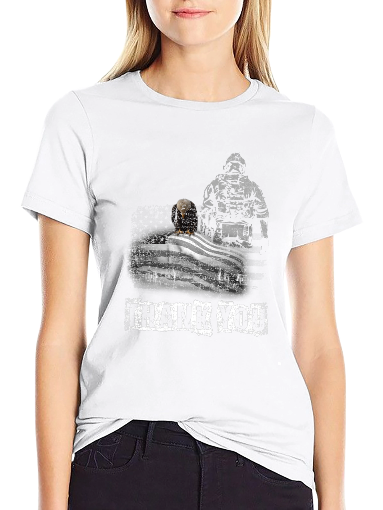 Thank You Soldier Patriotic Eagle Flag T-Shirt