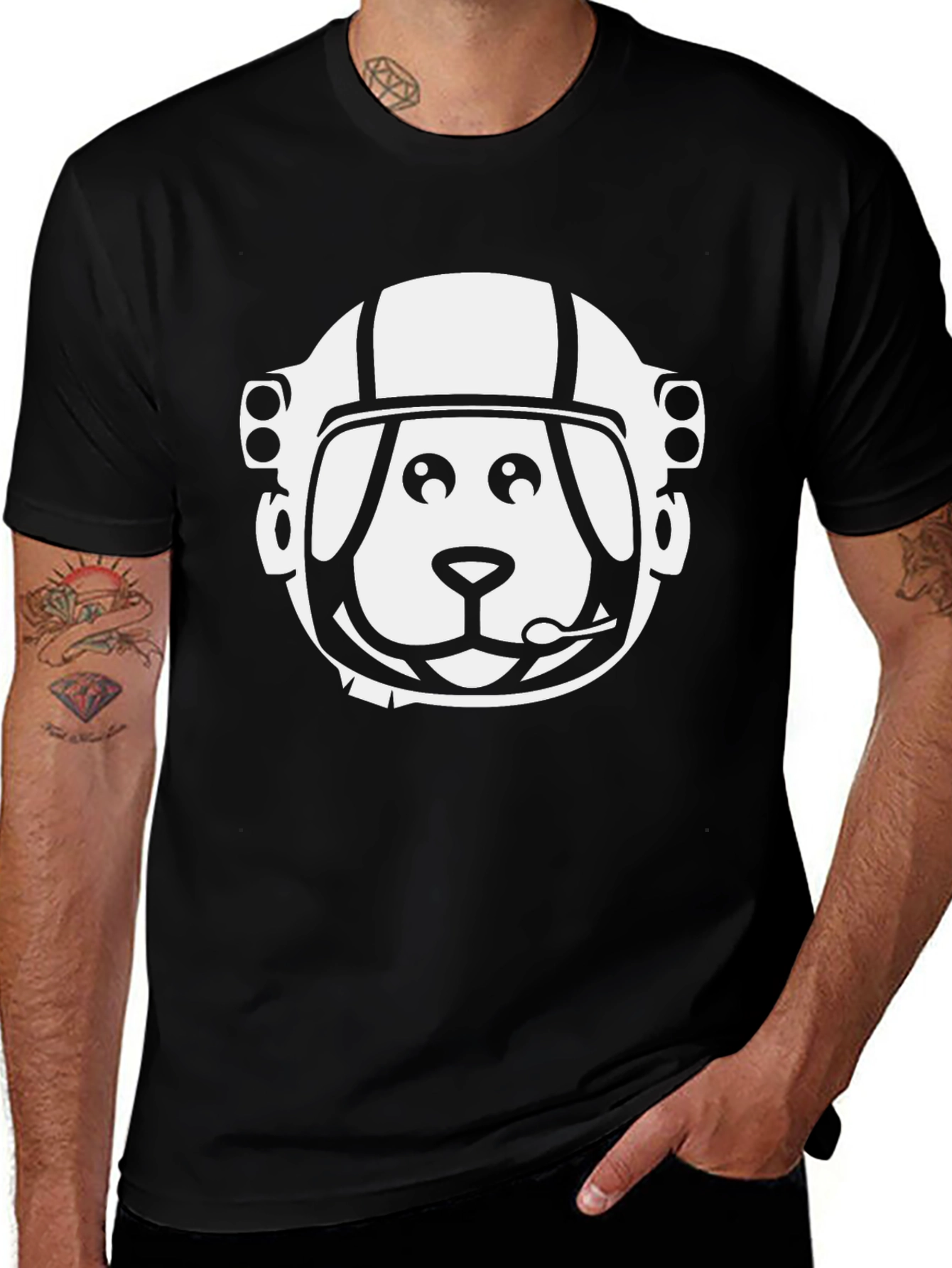 Dog Pilot Black T-Shirt