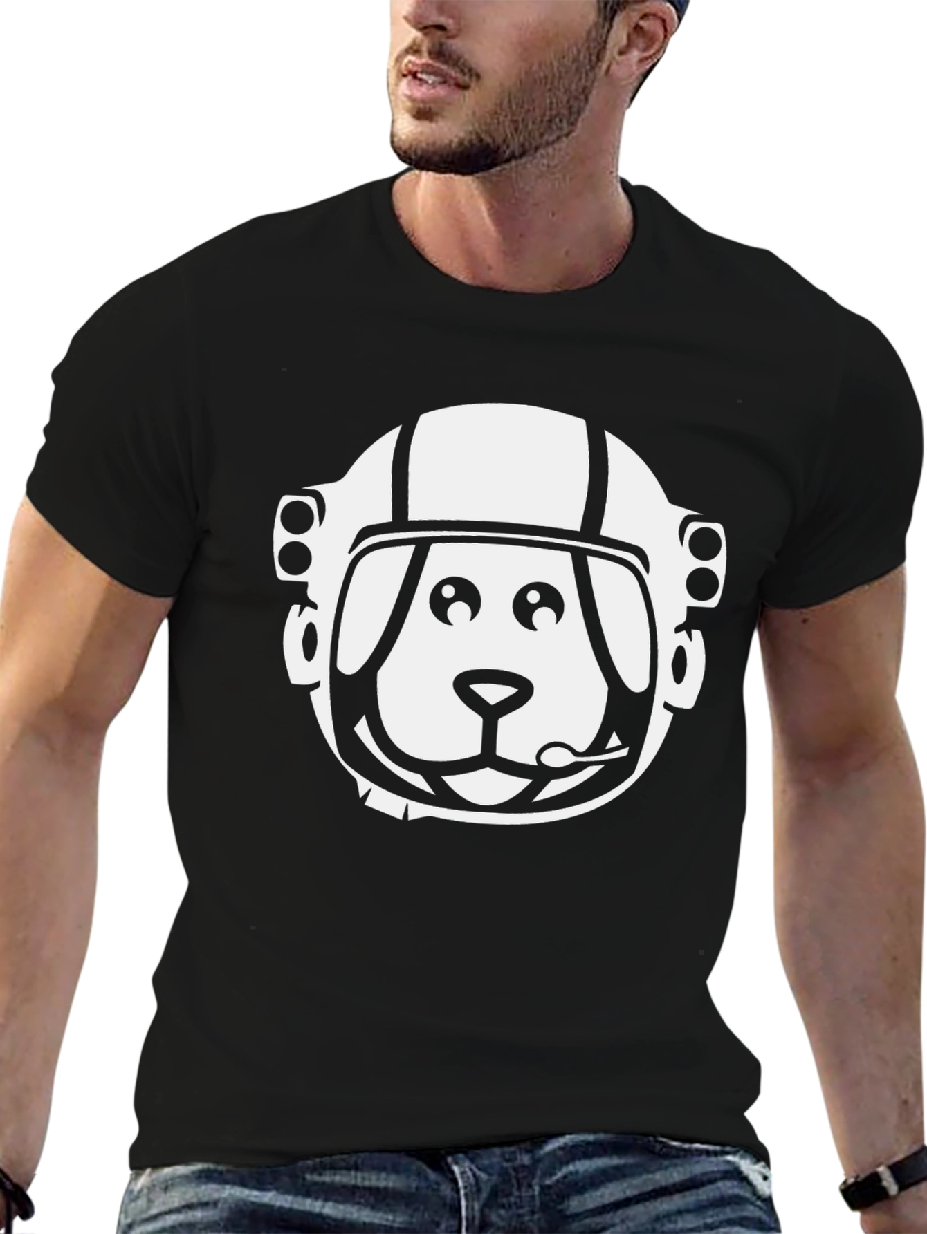 Dog Pilot Black T-Shirt