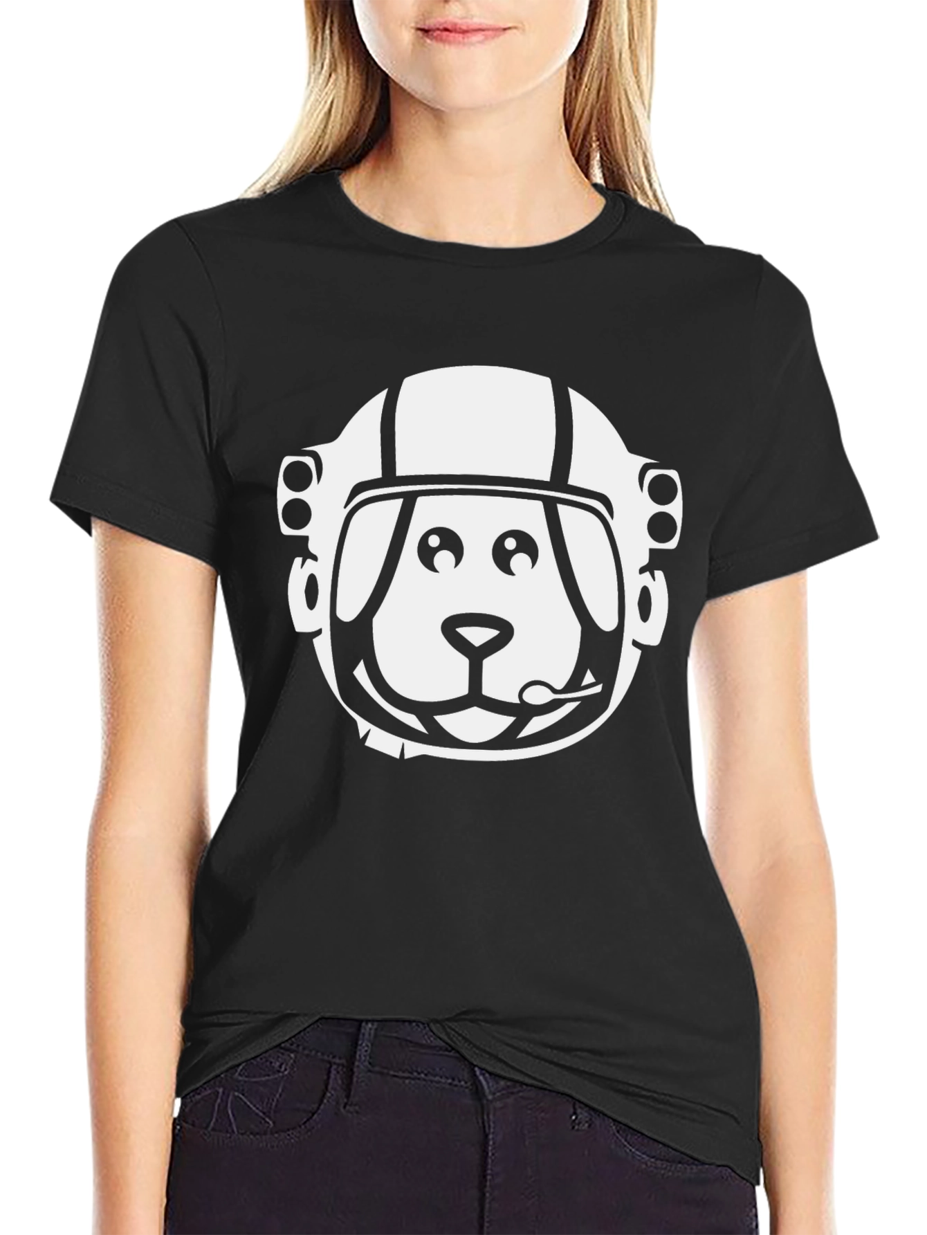 Dog Pilot Black T-Shirt