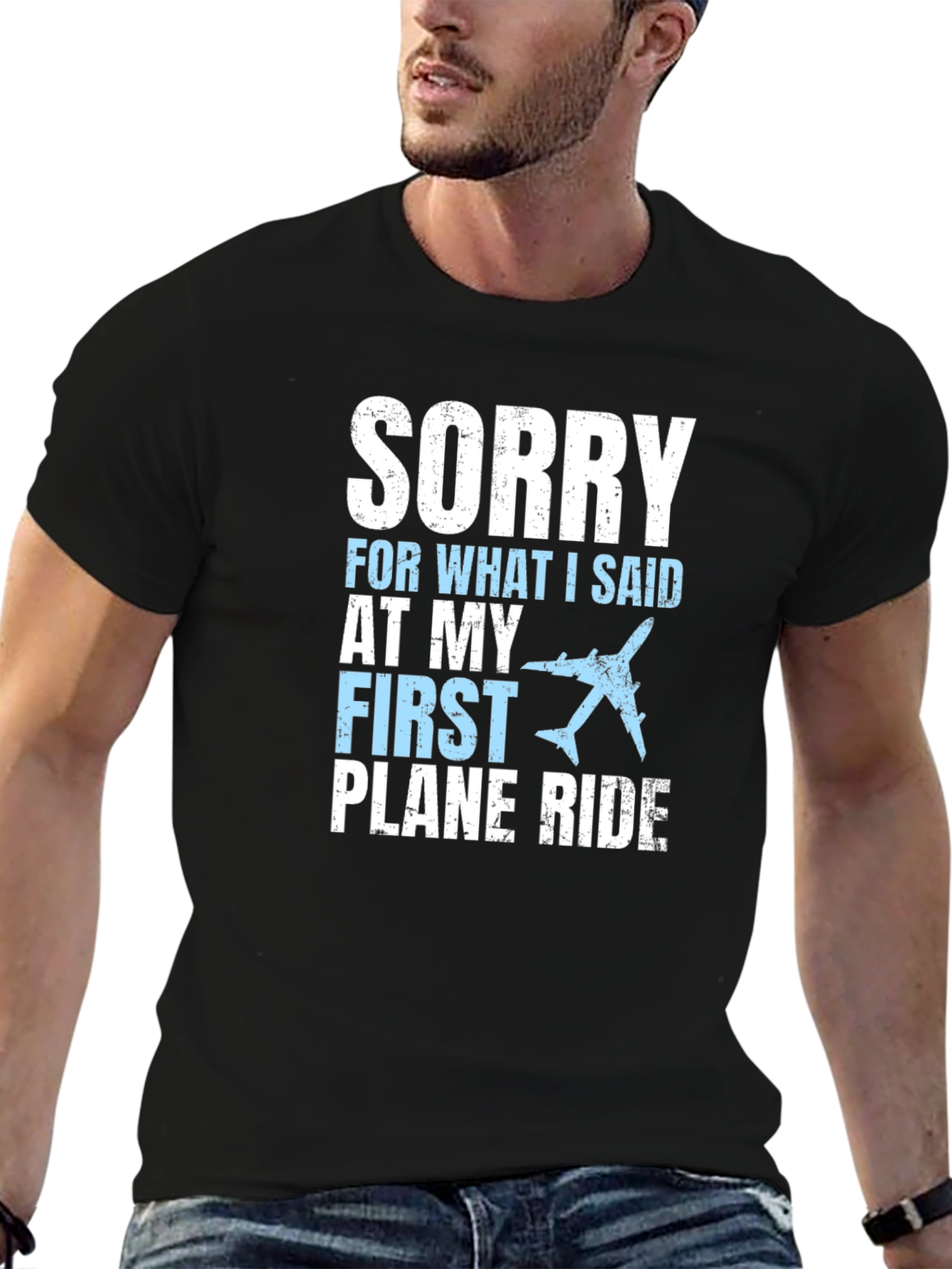Sorry First Plane Ride Graphic T-Shirt