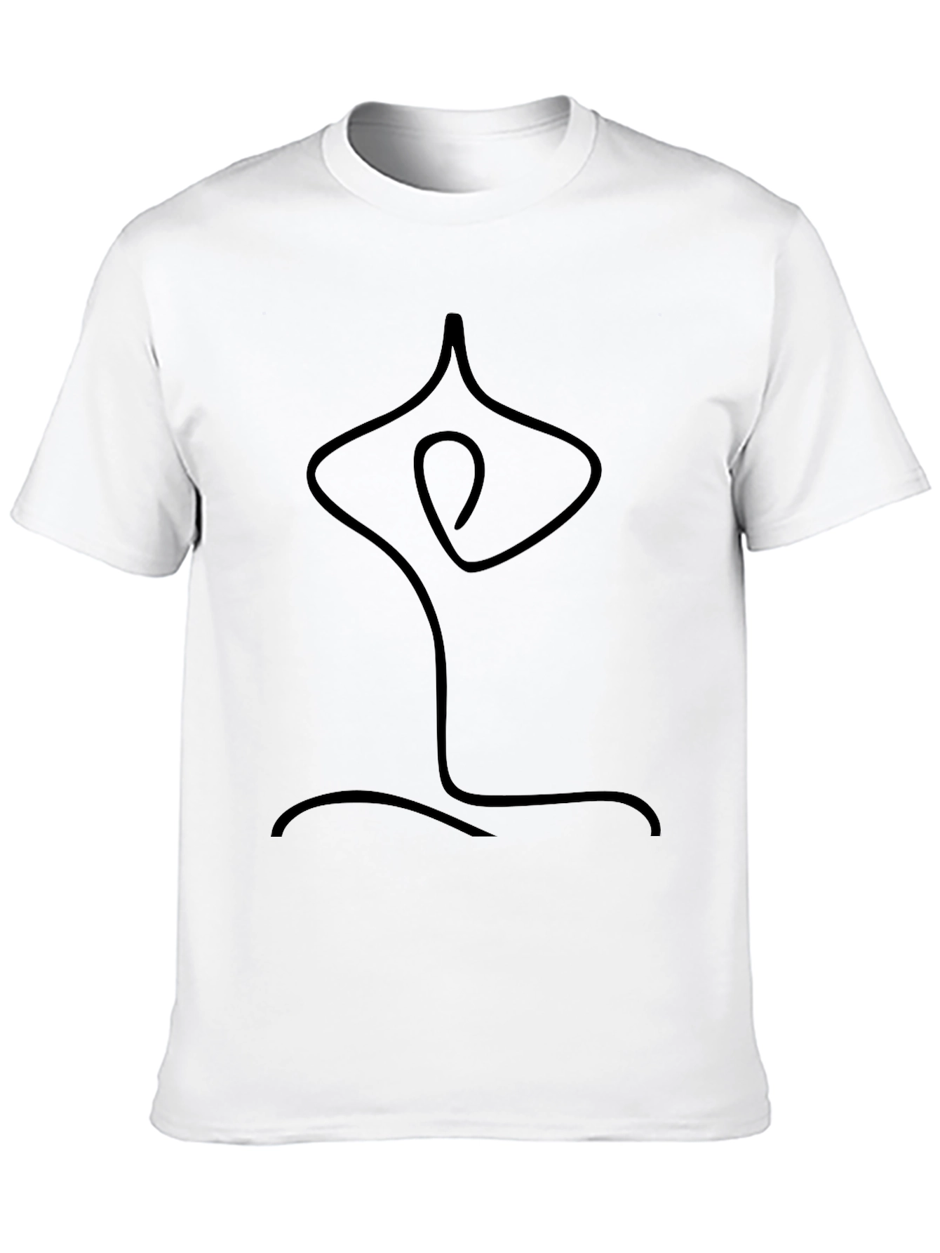 Minimalist Yoga Pose Graphic T-Shirt