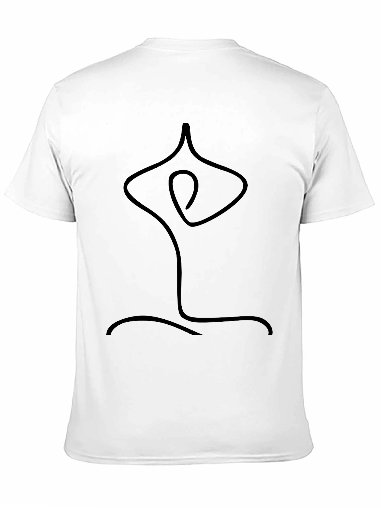Minimalist Yoga Pose Graphic T-Shirt