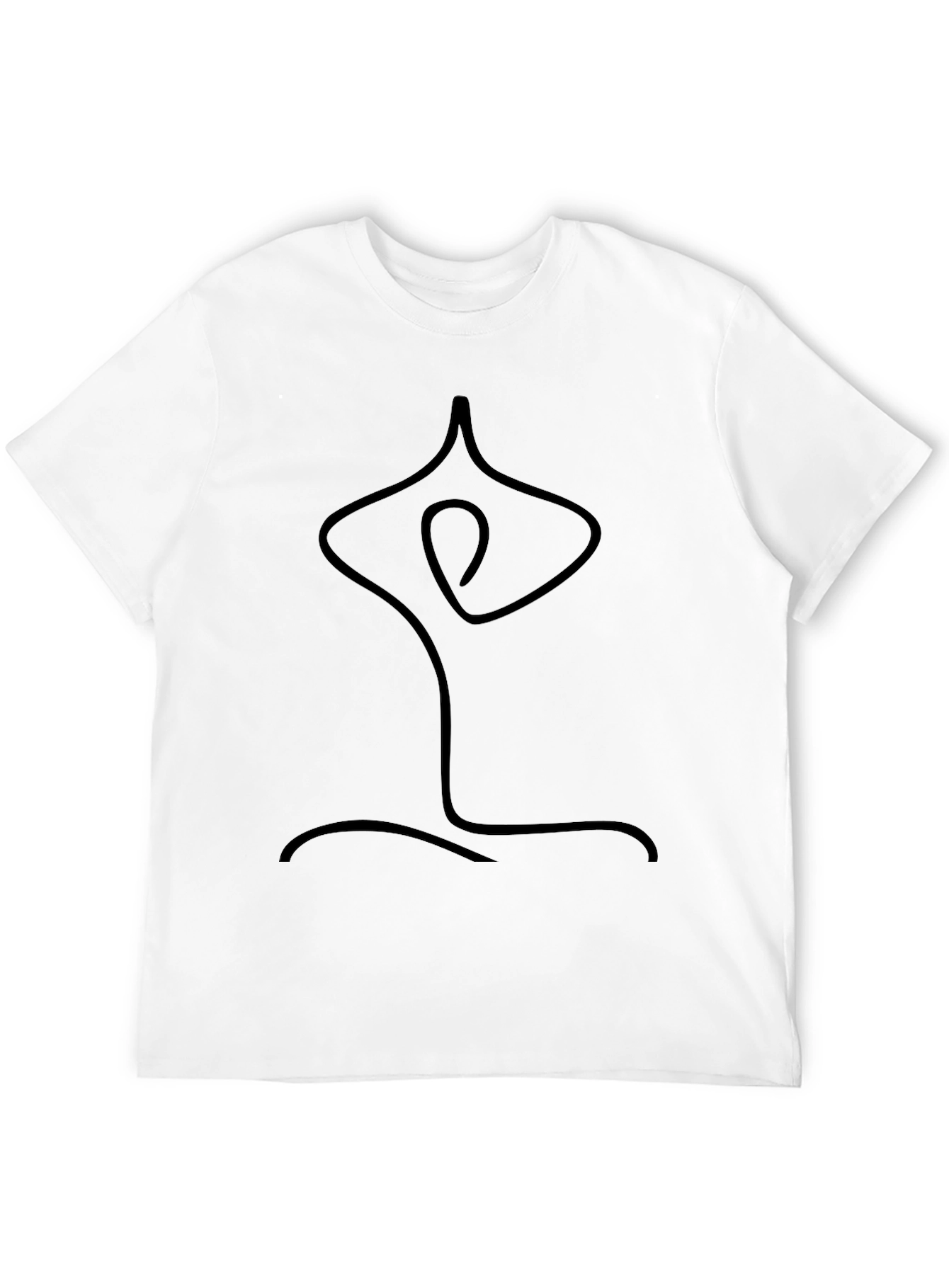 Minimalist Yoga Pose Graphic T-Shirt