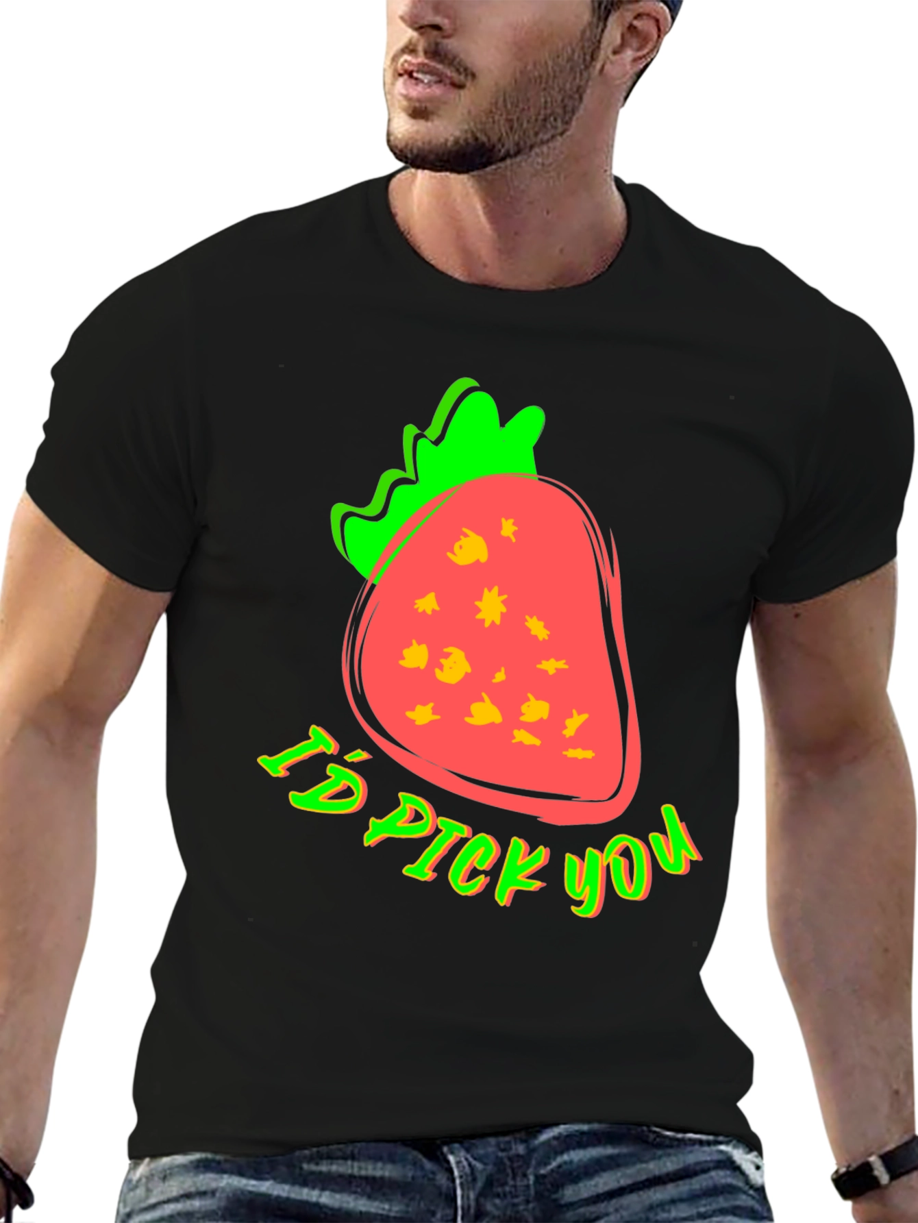 Strawberry Id Pick You Graphic T-Shirt