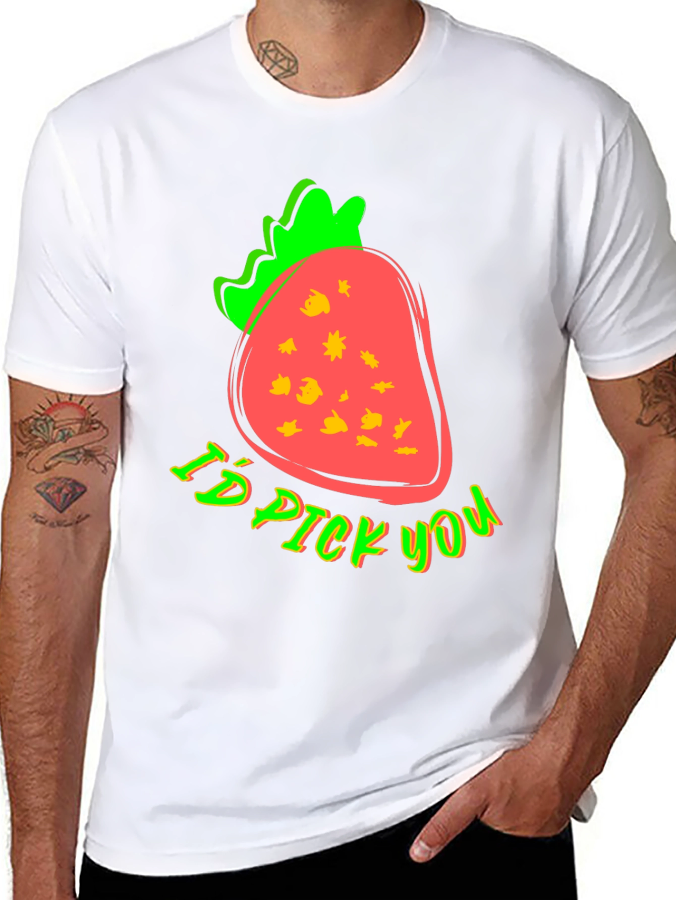 Strawberry Id Pick You Graphic T-Shirt