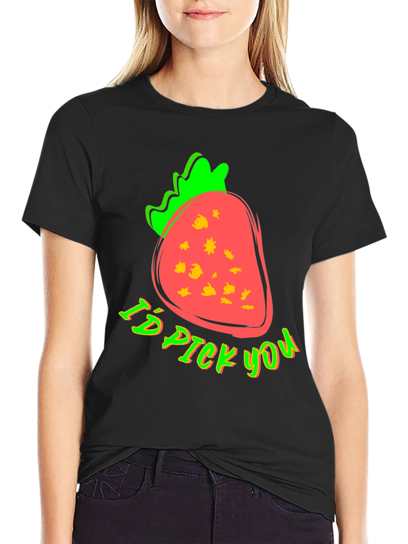 Strawberry Id Pick You Graphic T-Shirt