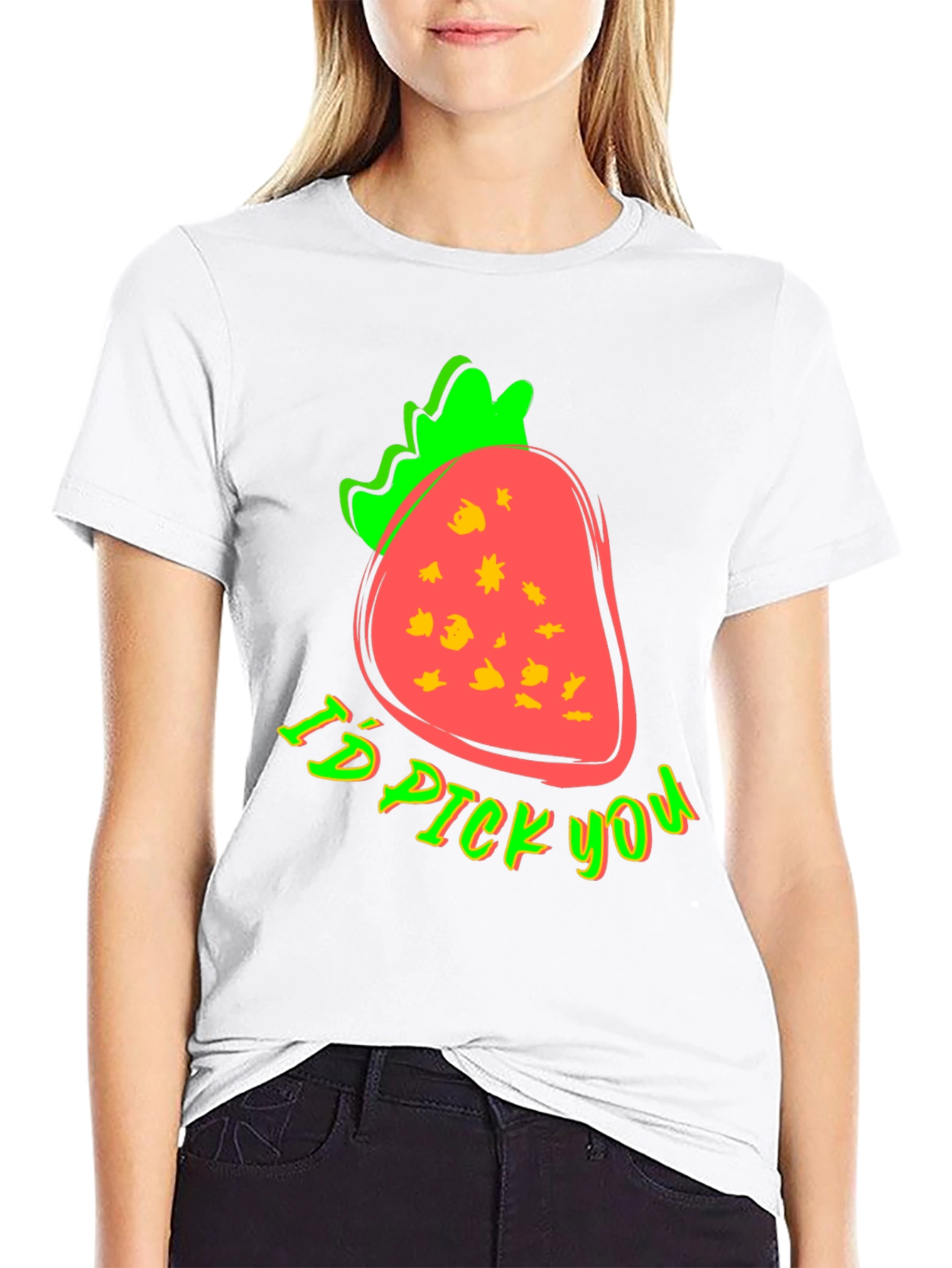 Strawberry Id Pick You Graphic T-Shirt